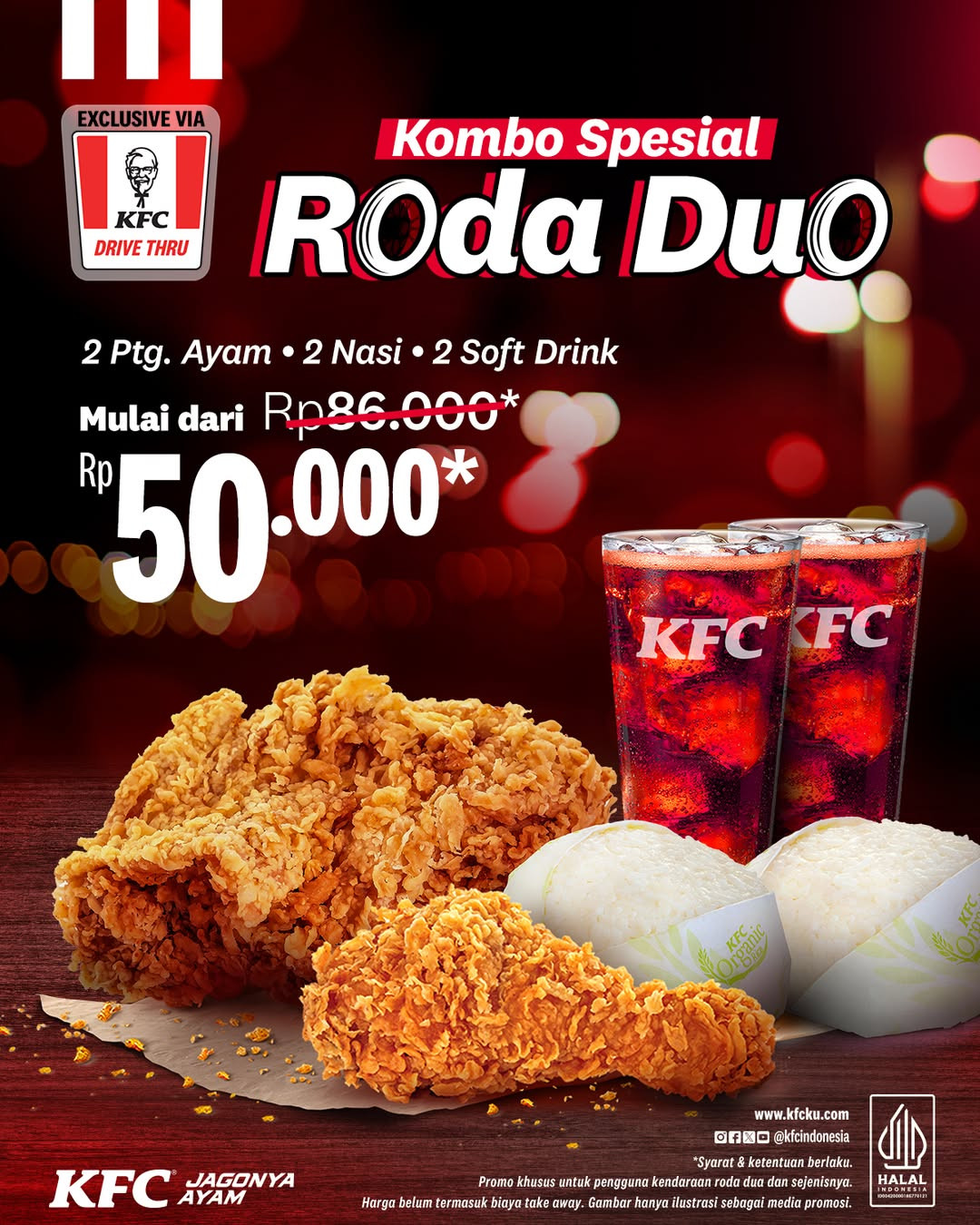 Promo KFC Roda Duo Makan Berdua Mulai Dari Rp 50.000