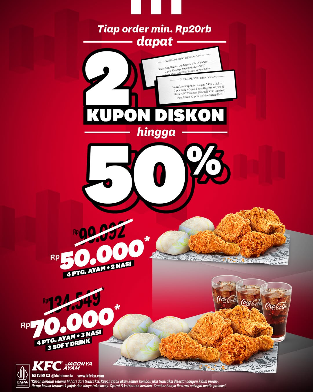 Promo KFC 2 Kupon Diskon Hingga 50% - Image 2