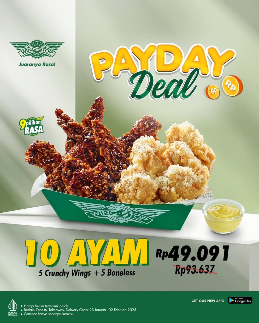 Promo Wingstop Payday Deal 10 Ayam Hanya Rp 49 Ribuan
