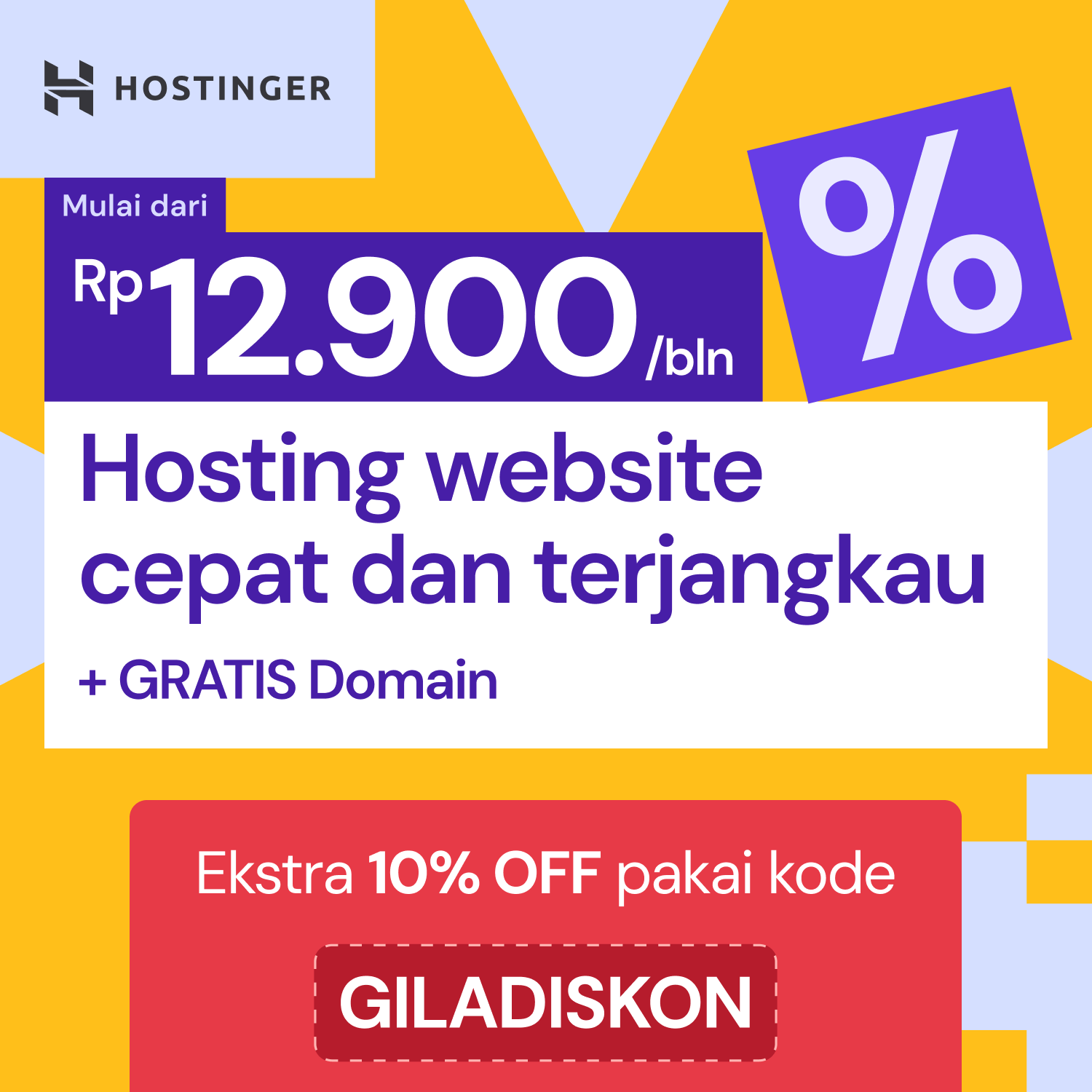 🖥️ Hosting Website (Rp12.900/bln)