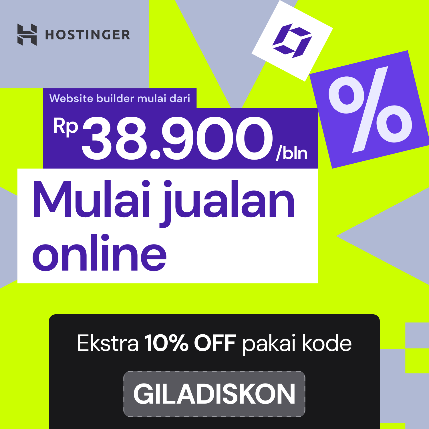 🛒 Website Builder (Rp38.900/bln)