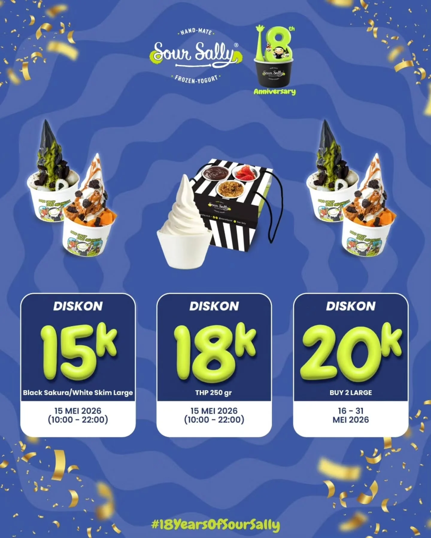 Diskon Rp18.000 untuk Large Cup! Spesial 18th Anniversary @soursallycoid - Image 1
