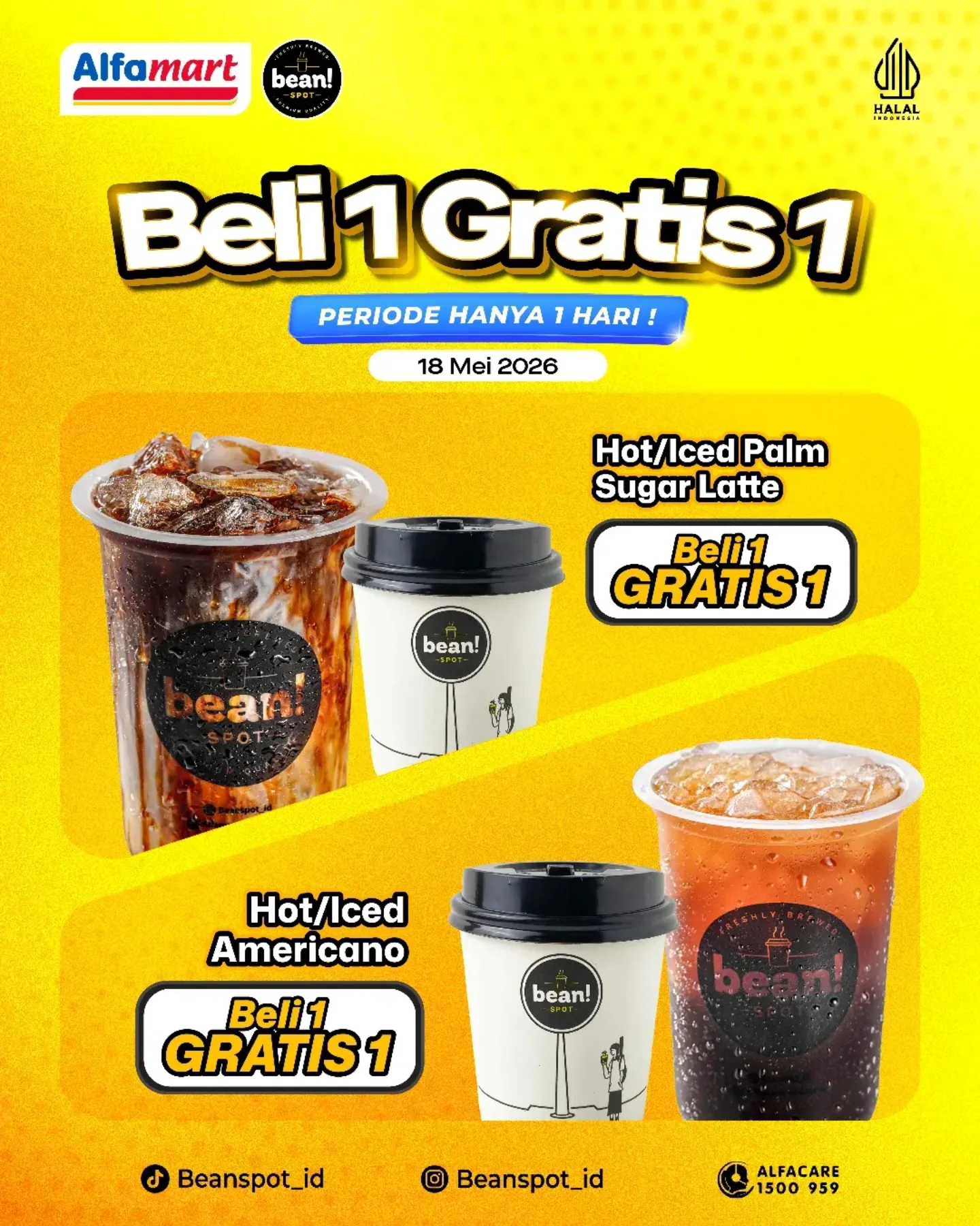 Beli 1 Gratis 1 Palm Sugar Latte & Americano di Bean Spot - Image 2