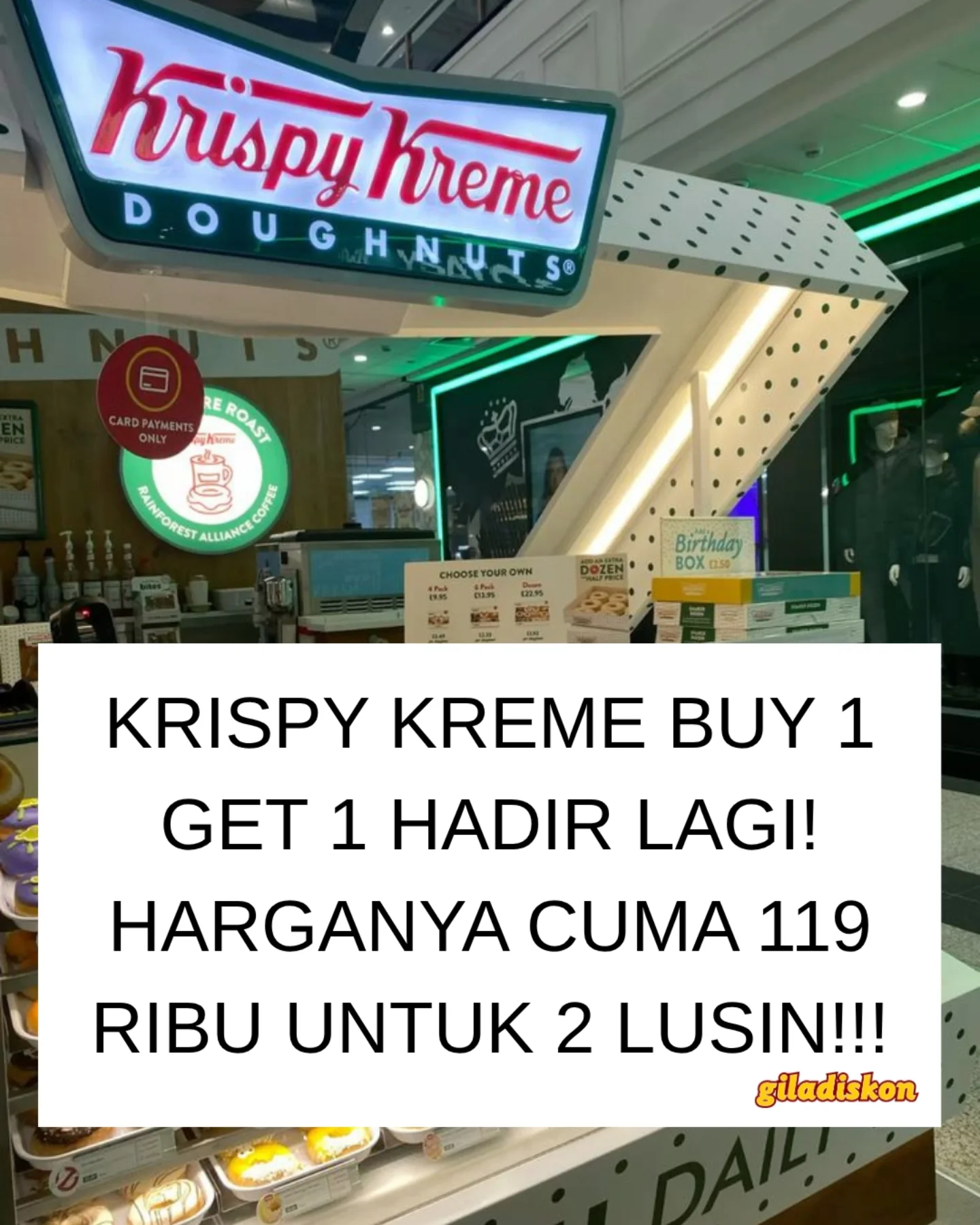 Paket Hemat B1G1 2 Lusin Donat Rp119 Ribu