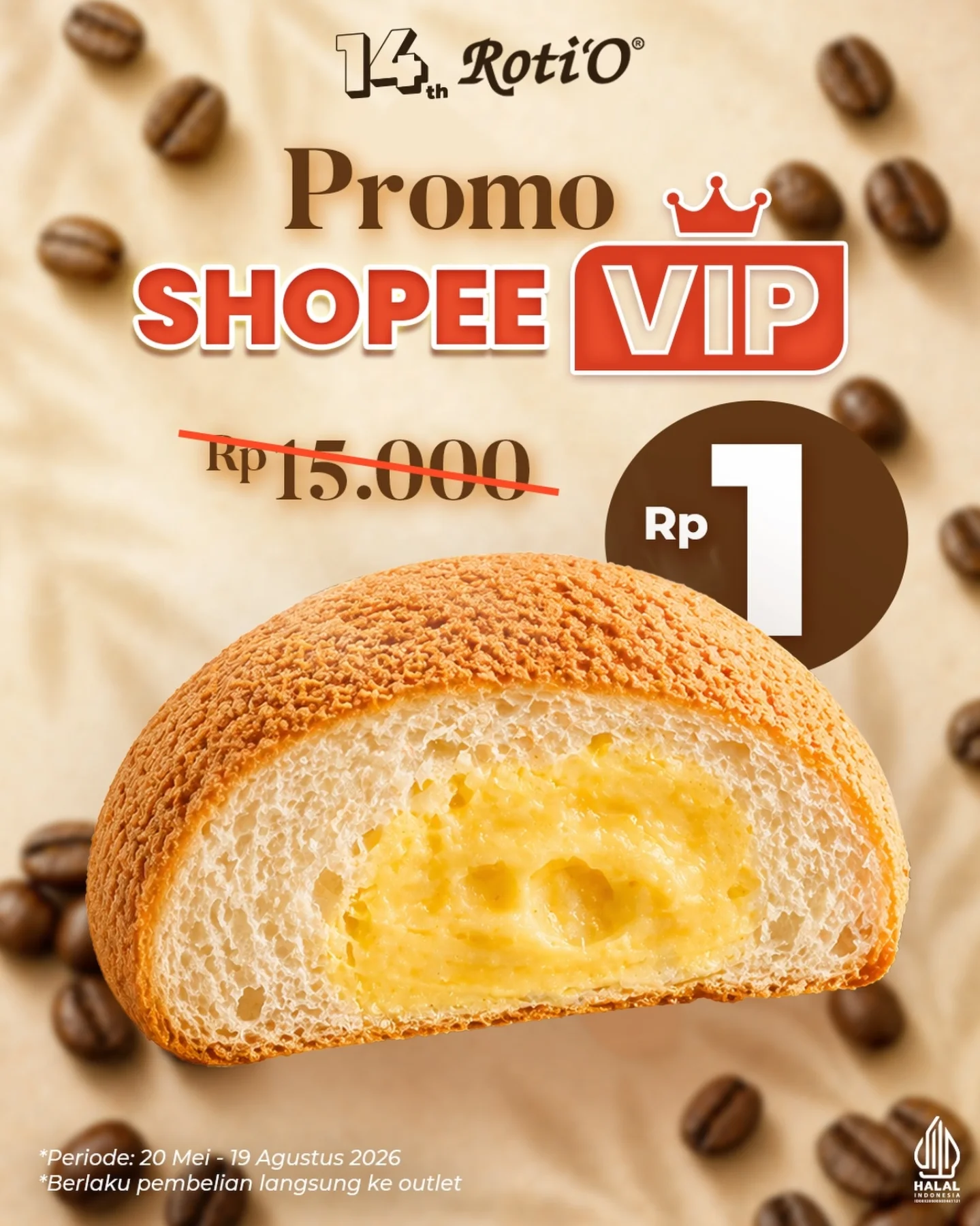 Roti'O Rp1 untuk Member Shopee VIP - Image 2