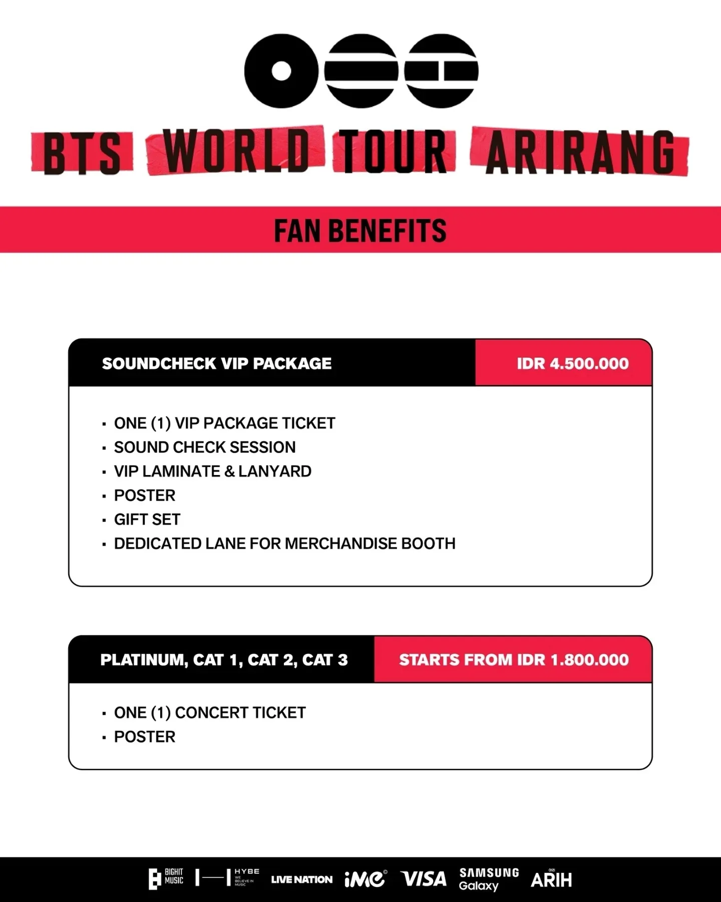 Tiket BTS Arirang Jakarta: Rp1,8-4,5 Juta, Sale 9 & 11 Juni - Image 3
