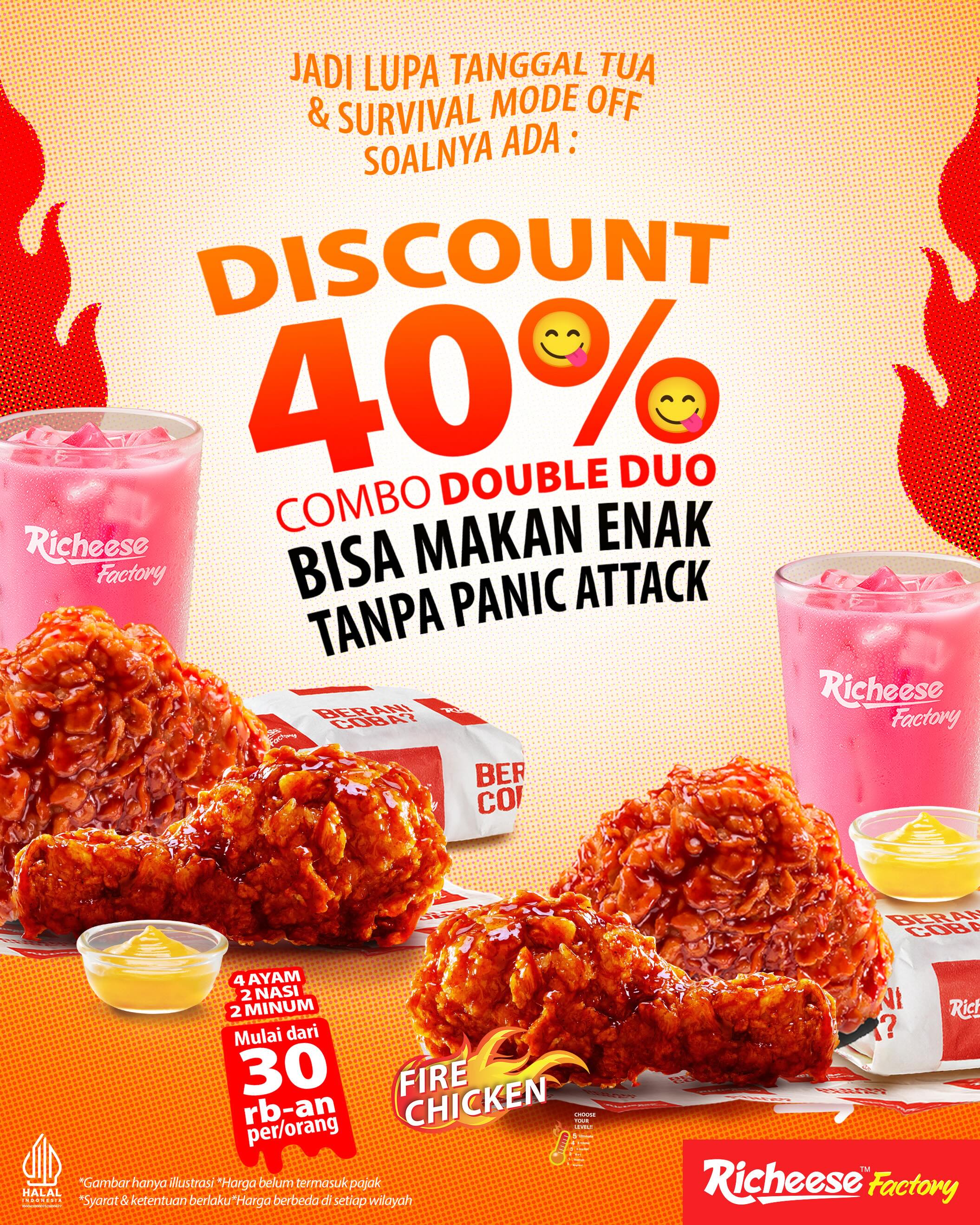 Promo 40% Double Duo Combo Richeese Factory, mulai Rp30rb/orang - Image 2