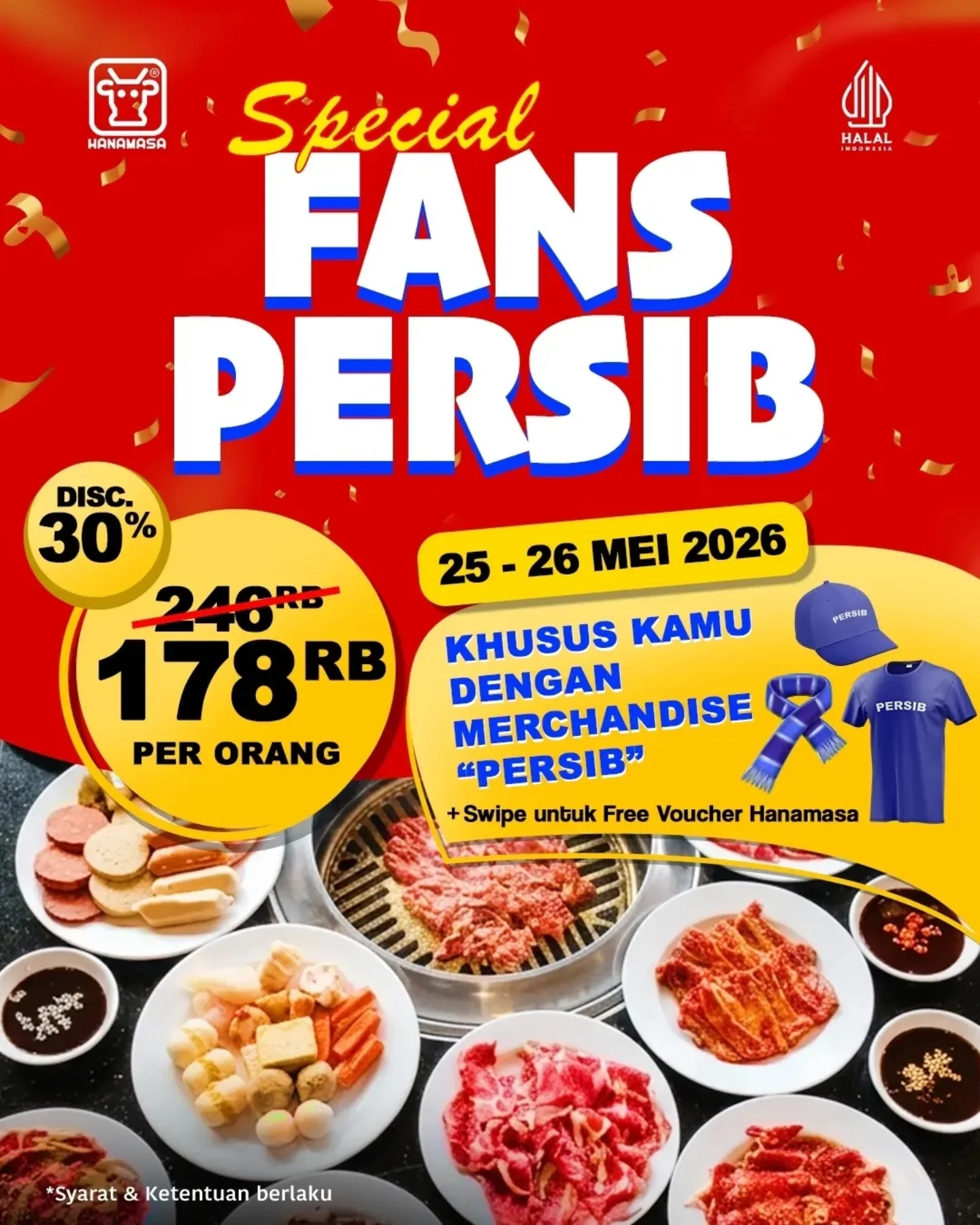 Spesial Fans Persib: Rp178k/orang di Hanamasa Dago - Image 2