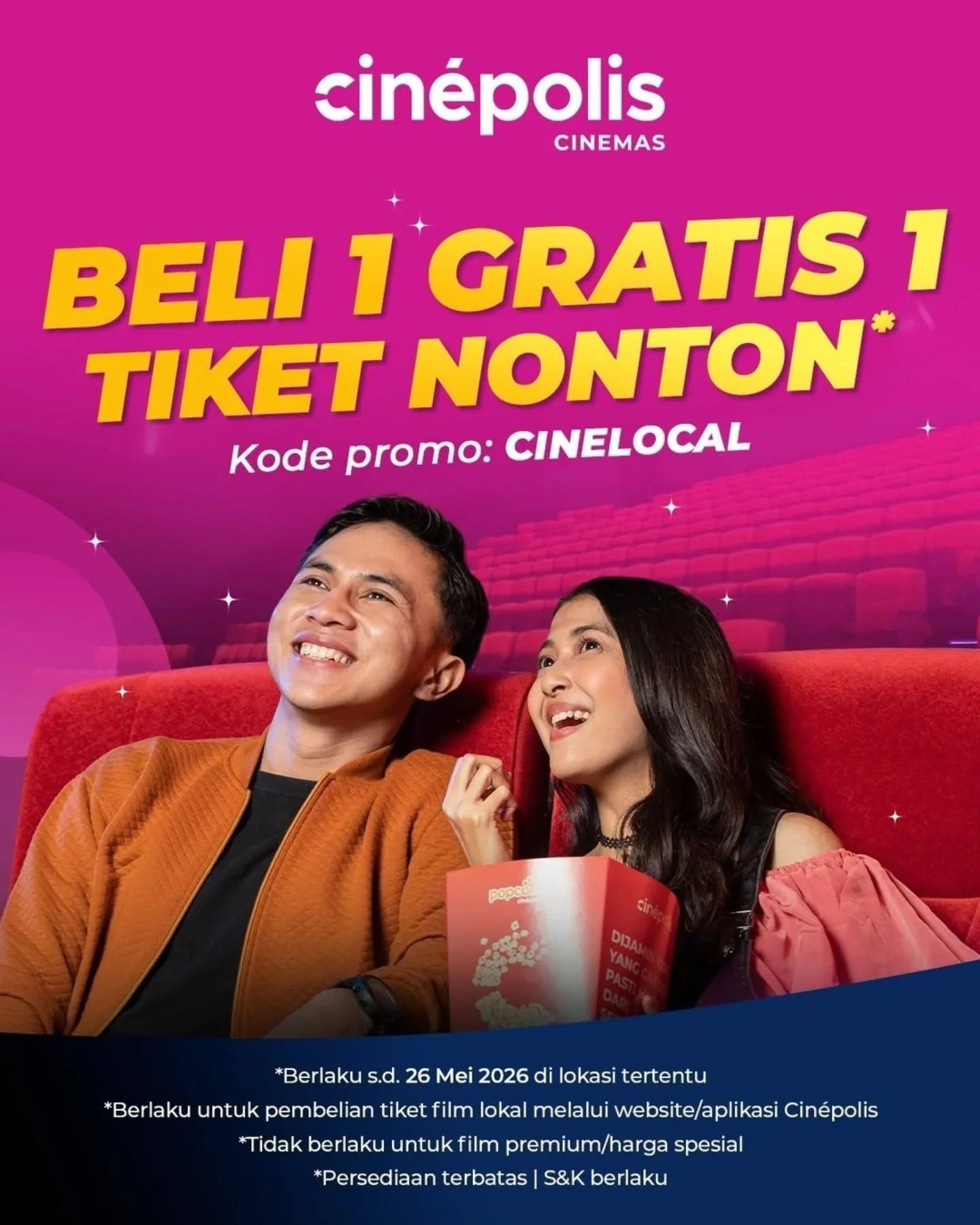 Promo Beli 1 Gratis 1 Tiket Film Lokal di Cinépolis - Image 2