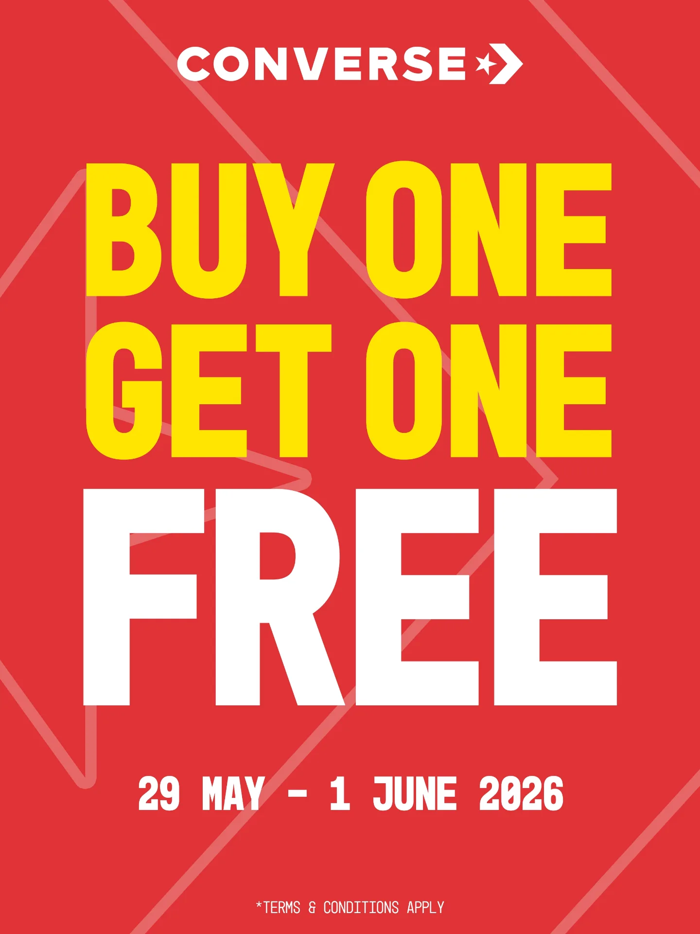 Converse Beli 1 Gratis 1, 27 Mei-1 Juni - Image 1