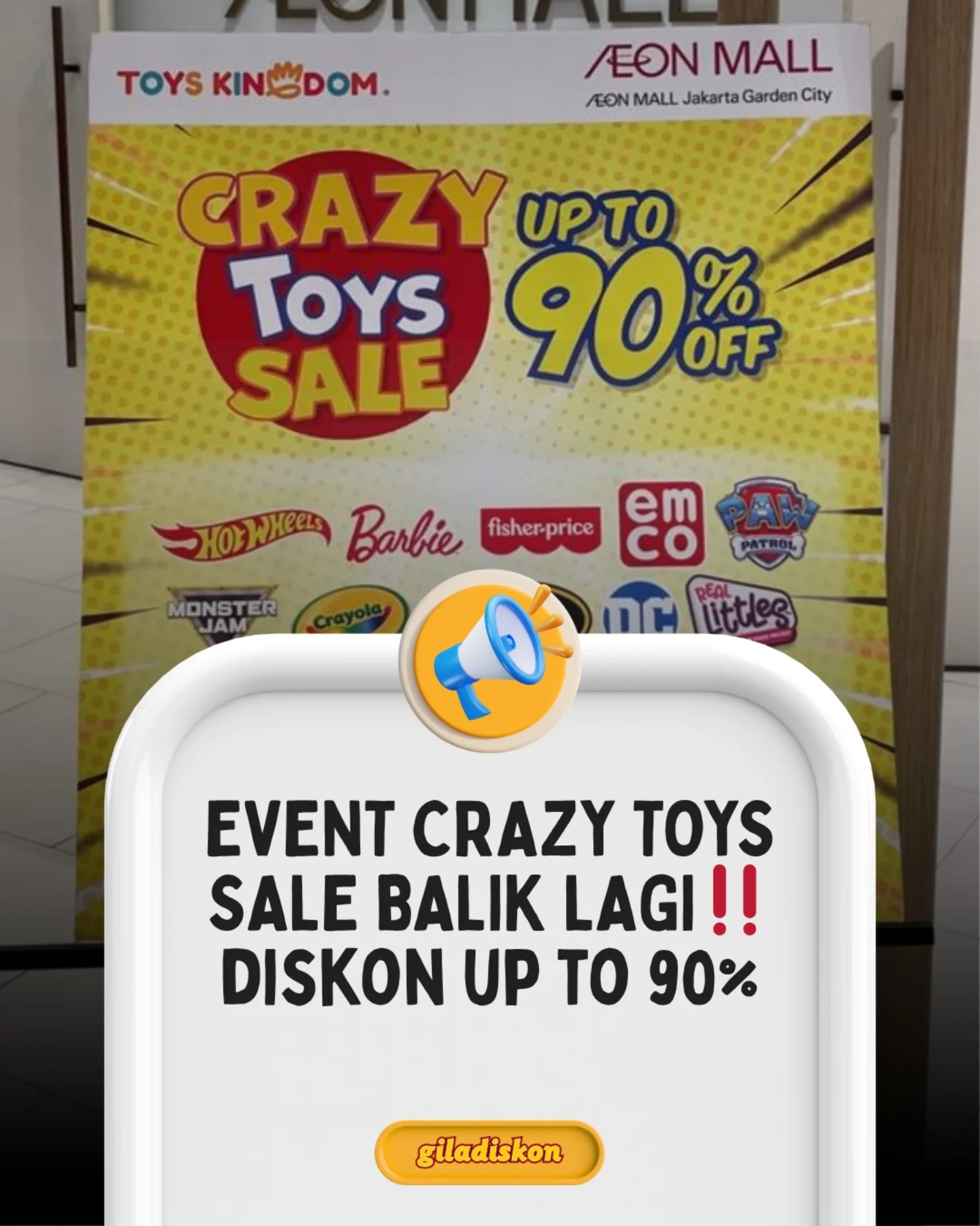 Crazy Toys Sale di Aeon Mall! Diskon hingga 90%