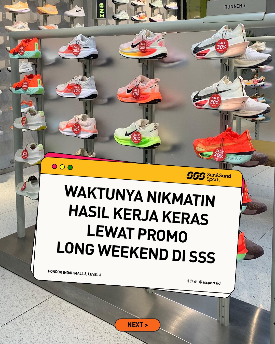 Diskon 20% Ekstra! Beli 2 Item di Sun & Sand Sports
