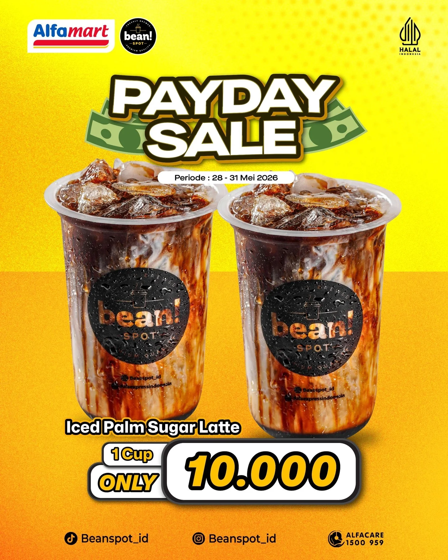 Iced Palm Sugar Latte Only 10K di Bean Spot Alfamart - Image 2