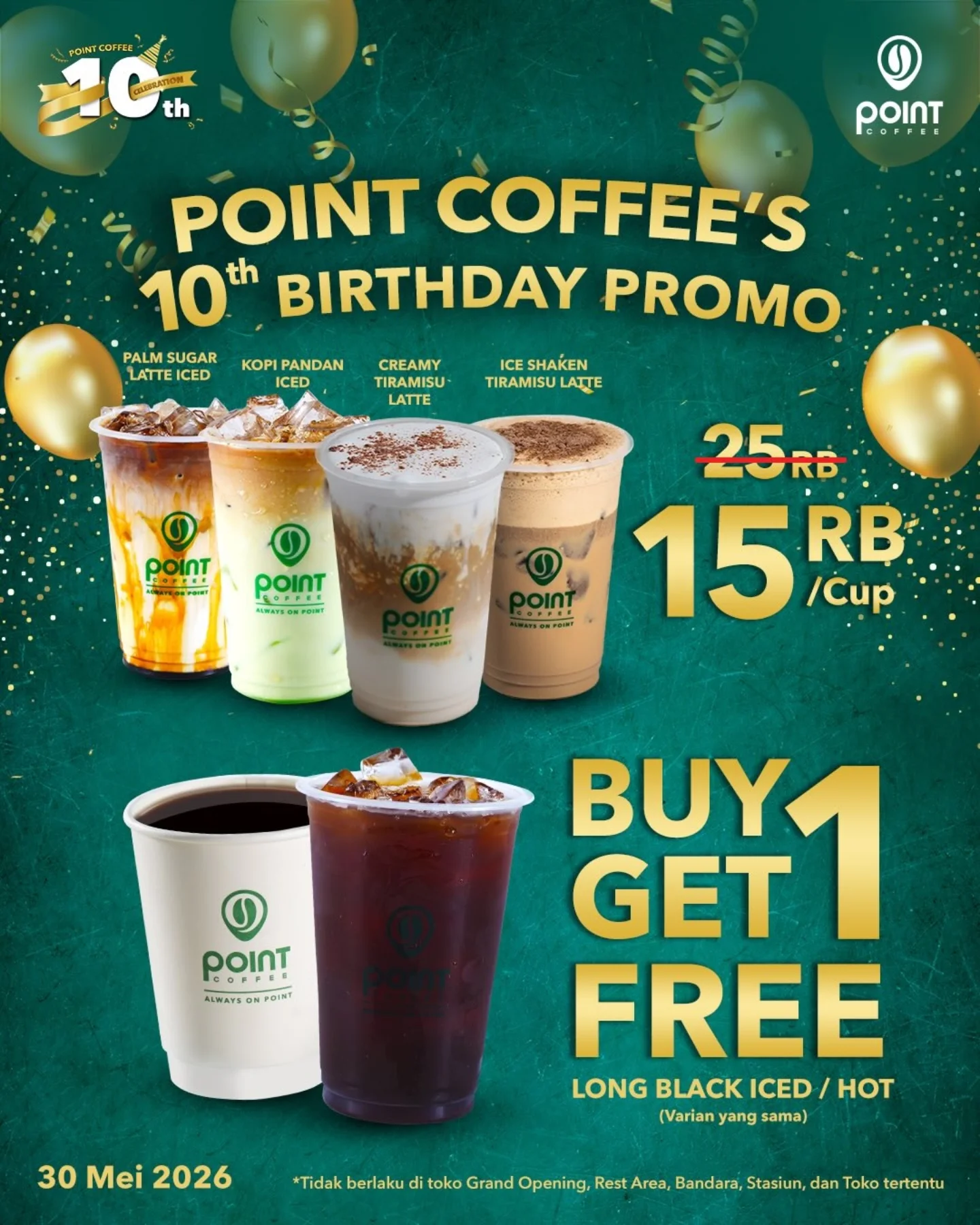Point Coffee Ulang Tahun: Minuman Rp15.000 & Beli 1 Gratis 1 - Image 2