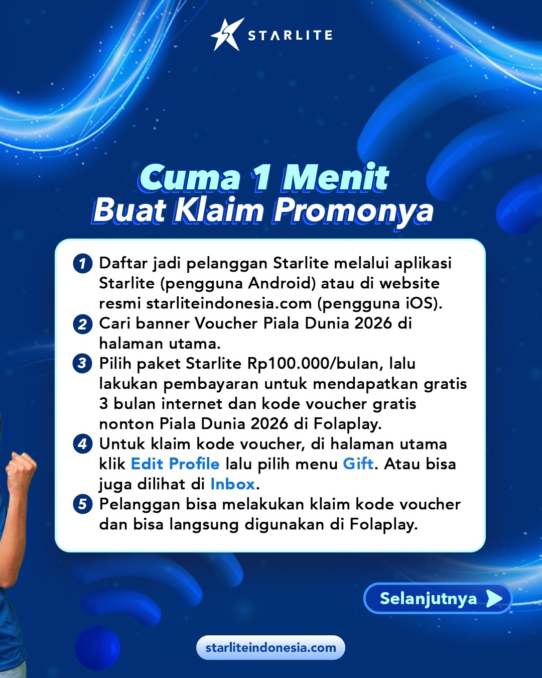 Starlite Rp100k/bln: gratis 3 bln internet & nonton Piala Dunia 2026 - Image 2