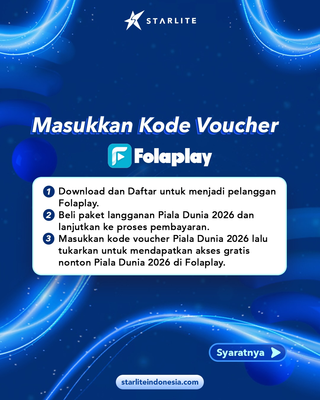 Starlite Rp100k/bln: gratis 3 bln internet & nonton Piala Dunia 2026 - Image 3