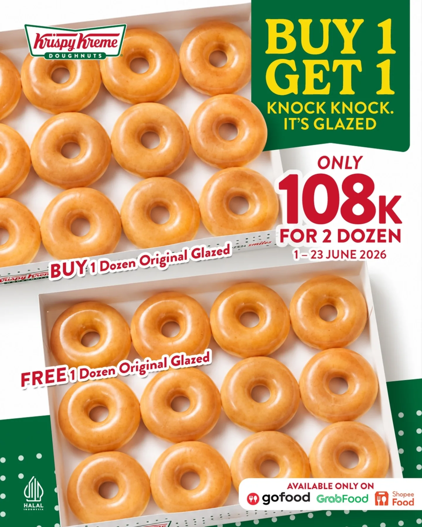 Beli 1 Lusin Dapat 1 Lusin Original Glazed - Krispy Kreme - Image 2