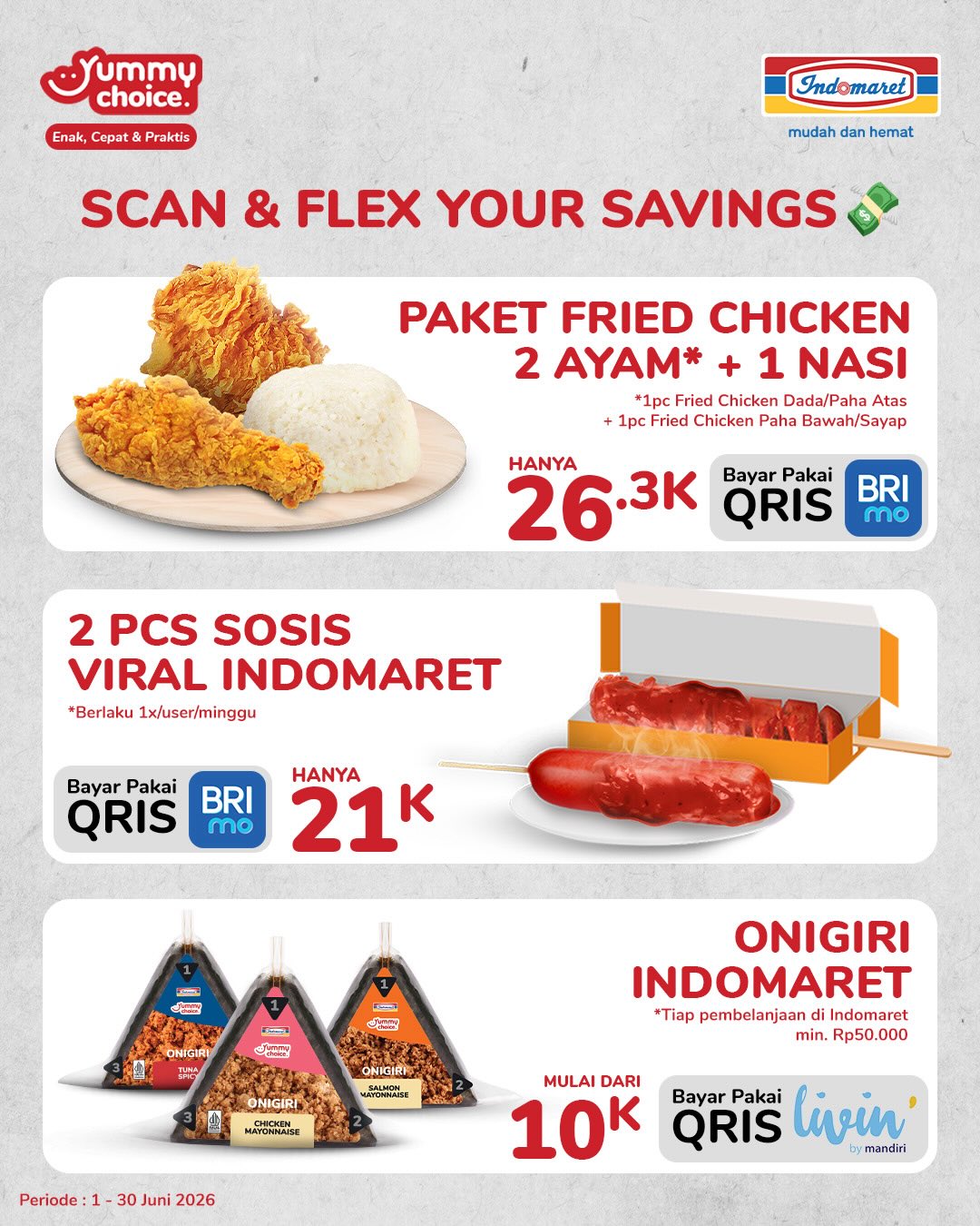 Menu Yummy Choice Lebih Murah dengan QRIS di Indomaret - Image 2