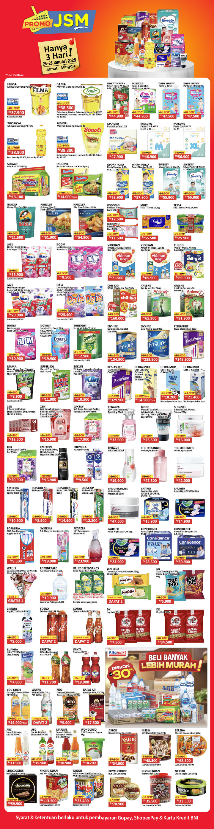 Promo  Alfamart JSM Periode 24 - 26 Januari 2025