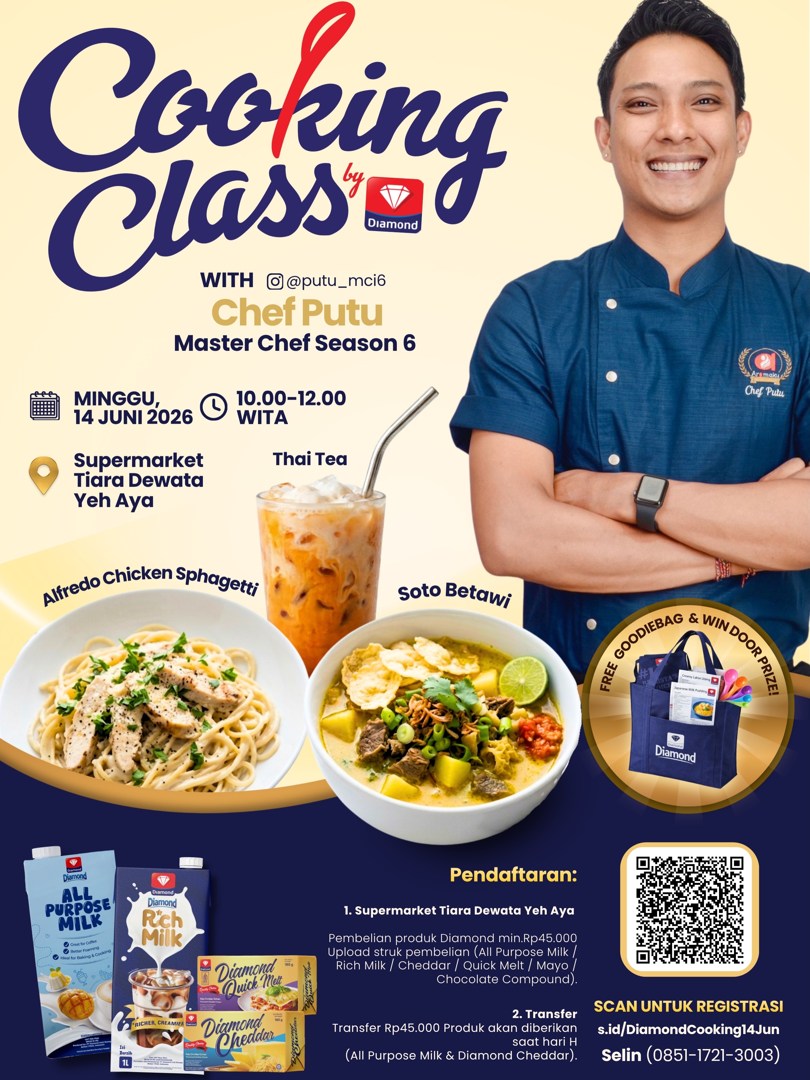 Diamond Cooking Class bersama Chef Putu di Bali, 13-14 Juni - Gratis Goodiebag & Doorprize - Image 2