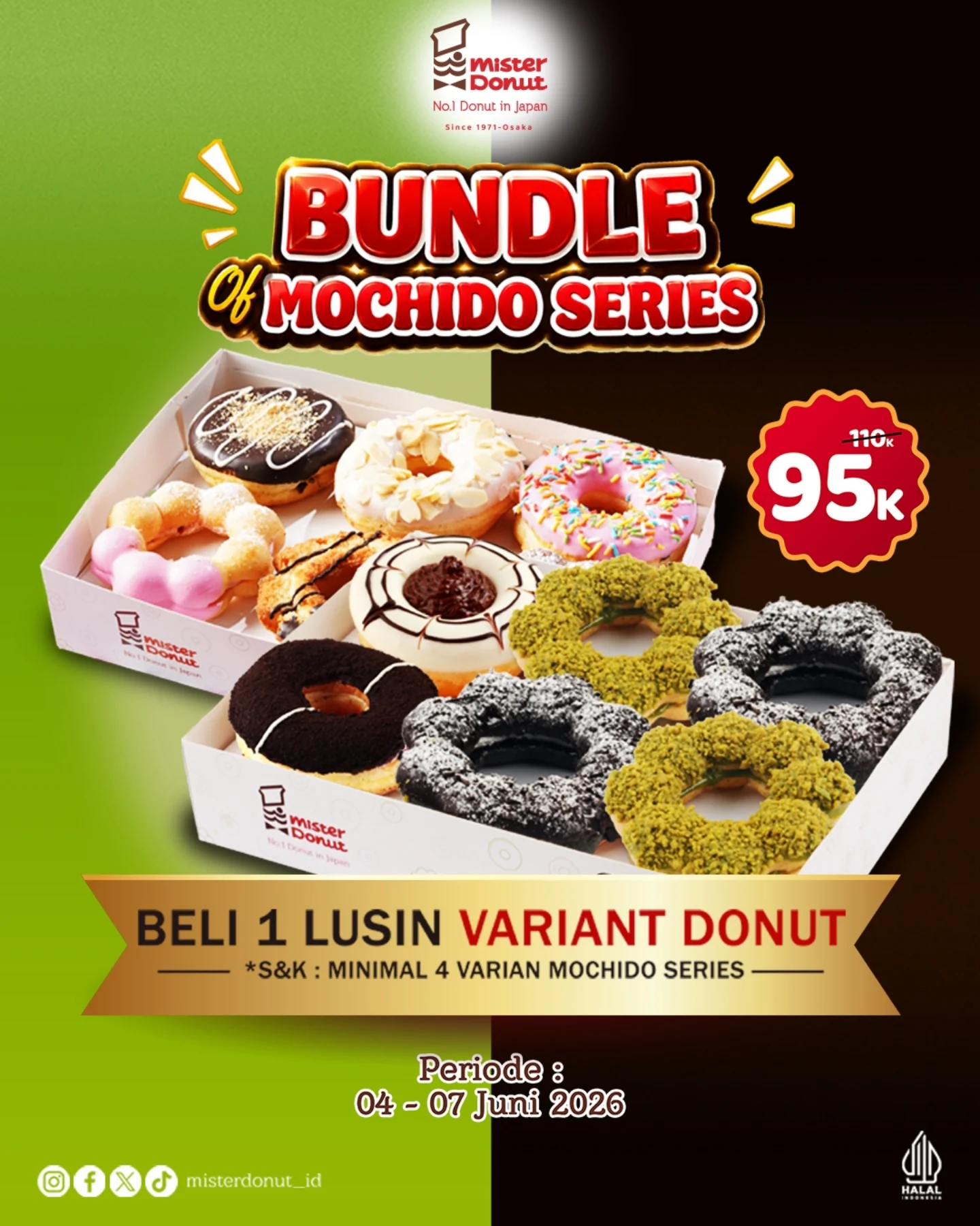Promo Mochido: 1 Lusin Donat Rp95rb - Image 2