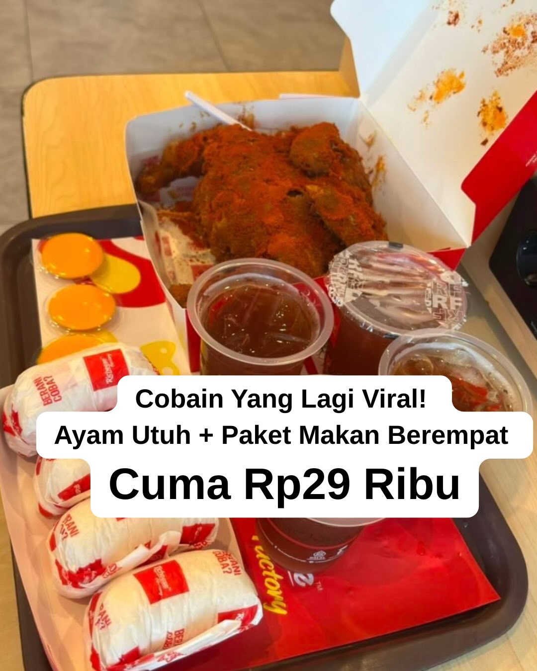 Flying Chicken Whole Richeese + Makan 4 Orang Rp29.000 (Pengguna Baru Yup) - Image 1