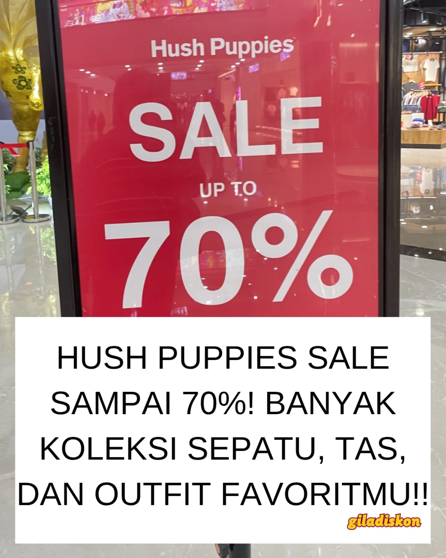 Hush Puppies Diskon Hingga 70% di Semua Store - Image 1