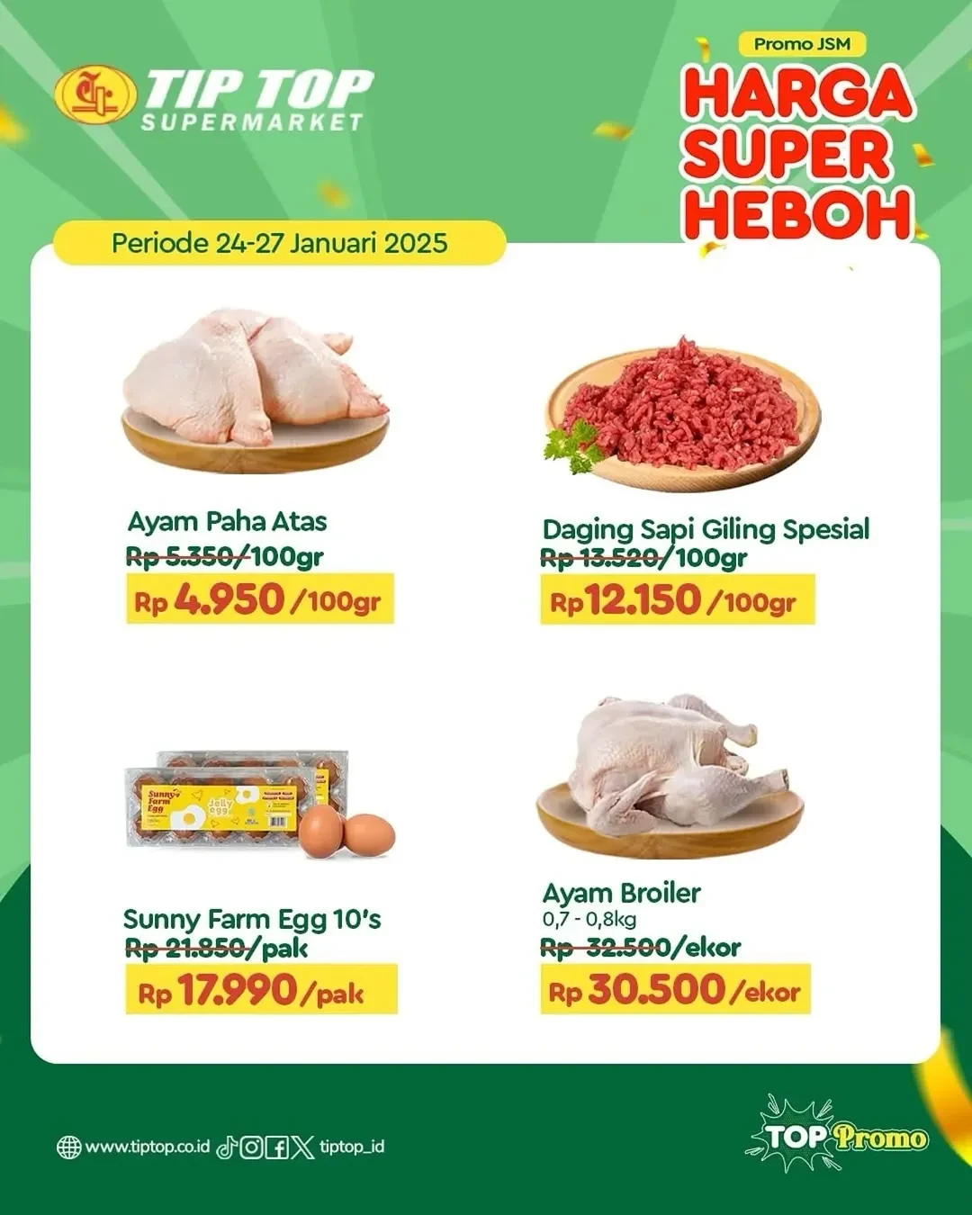 Promo Tip Top JSM Harga Super Heboh  24 - 26 Januari 2025