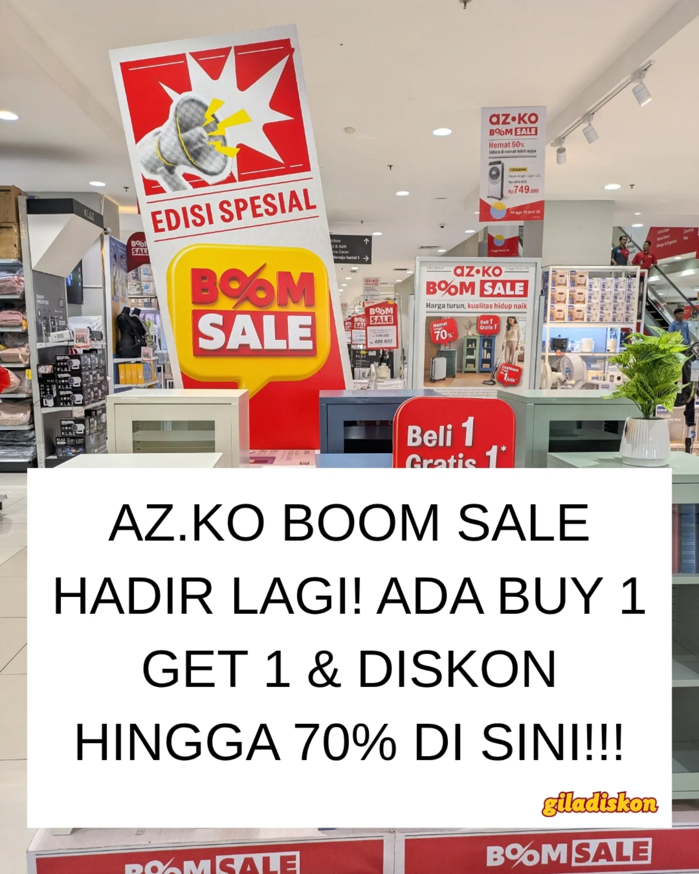 AZKO BOOMMMM SALE: Diskon 70% & Buy 1 Get 1