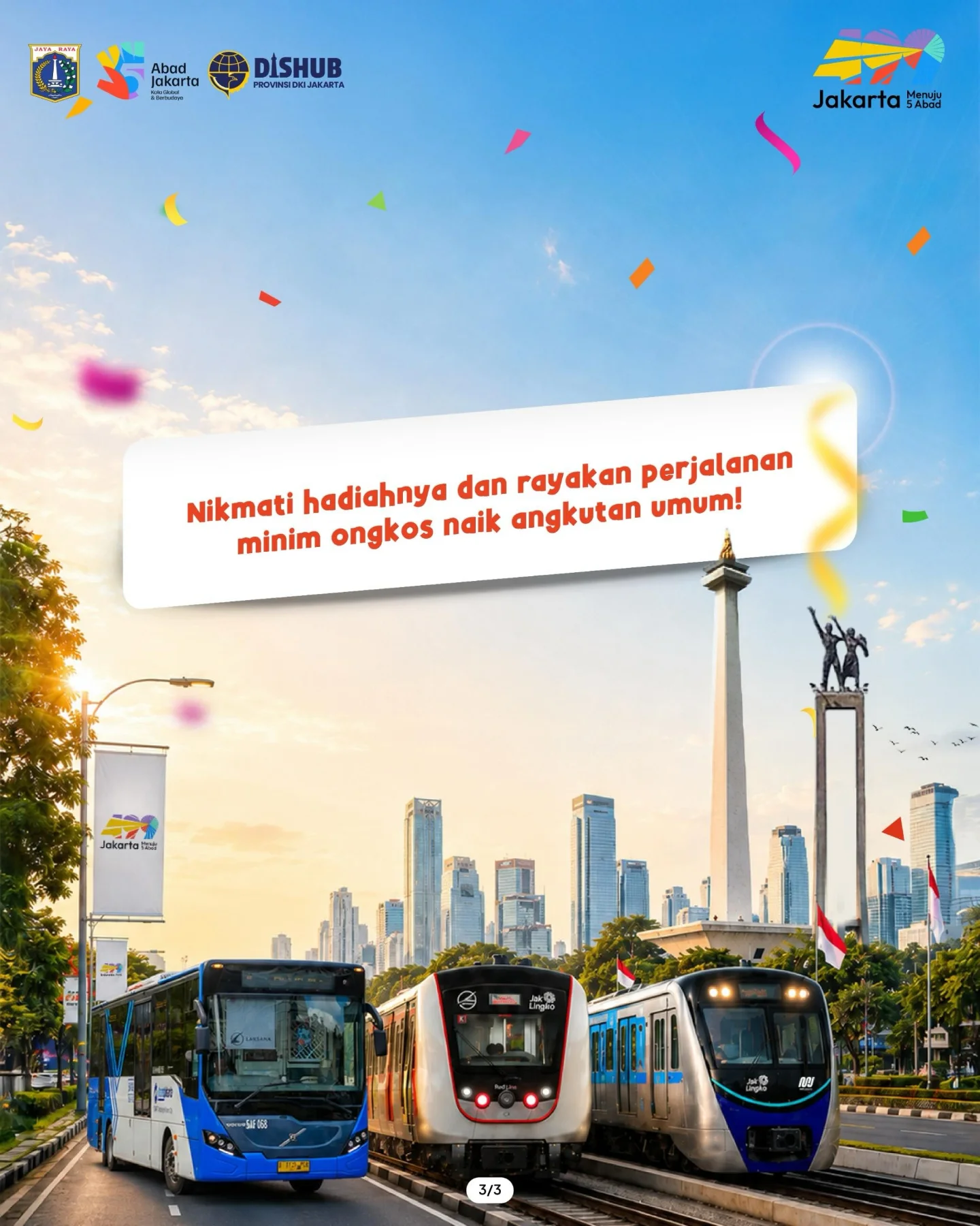HUT ke-499 Jakarta: Naik Transportasi Publik Rp1 selama 3 Hari - Image 4