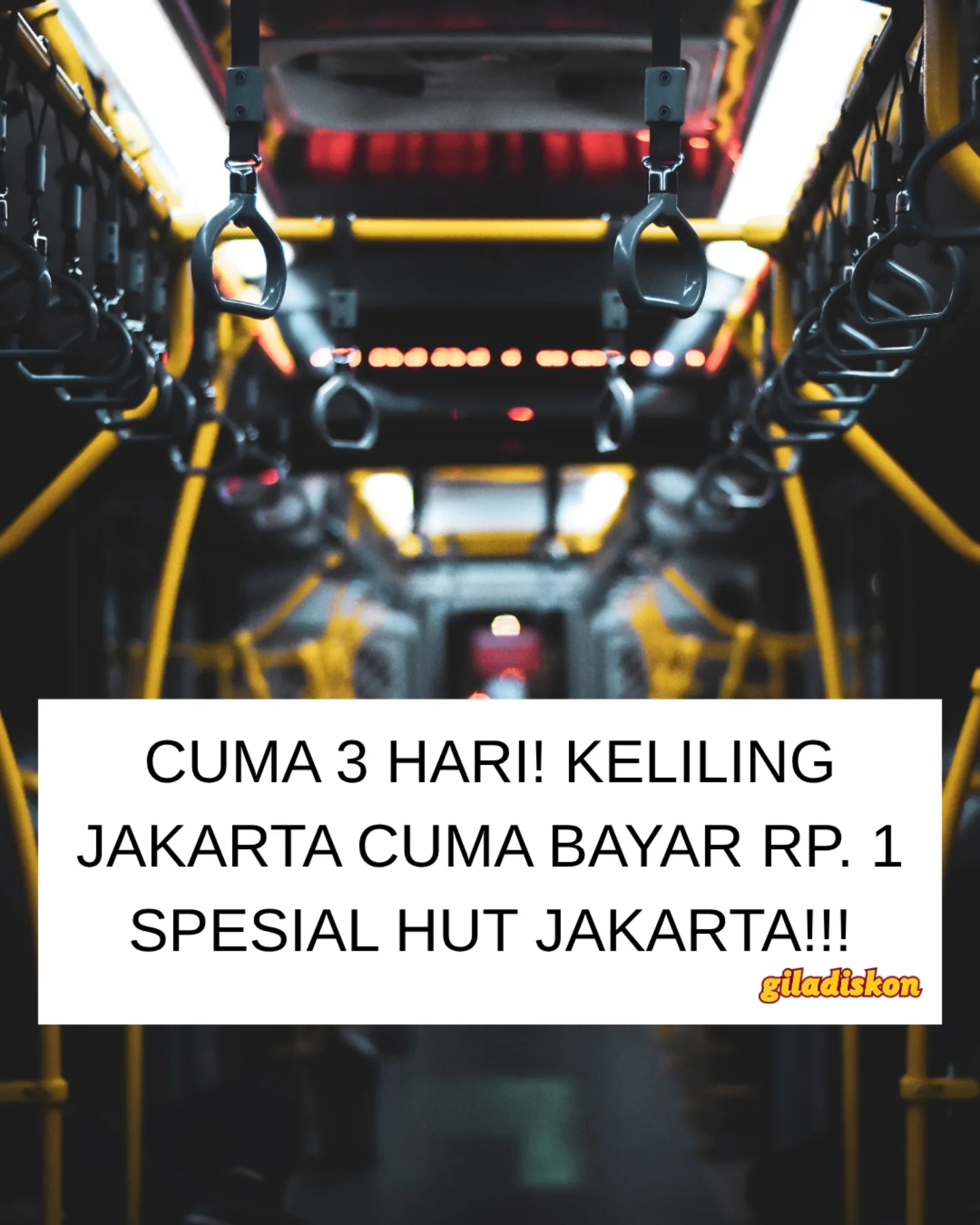 HUT ke-499 Jakarta: Naik Transportasi Publik Rp1 selama 3 Hari