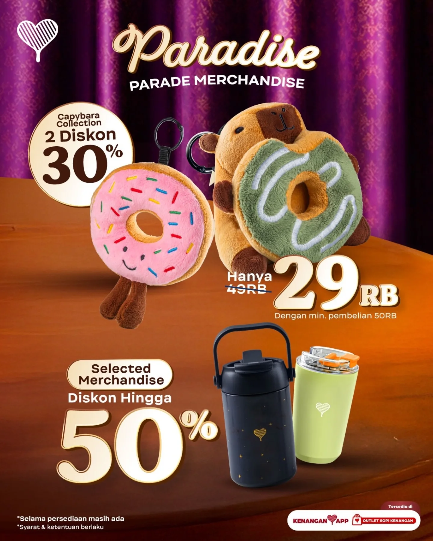 Diskon 30% Capybara Couple atau 29rb + diskon hingga 50% merchandise - Image 2