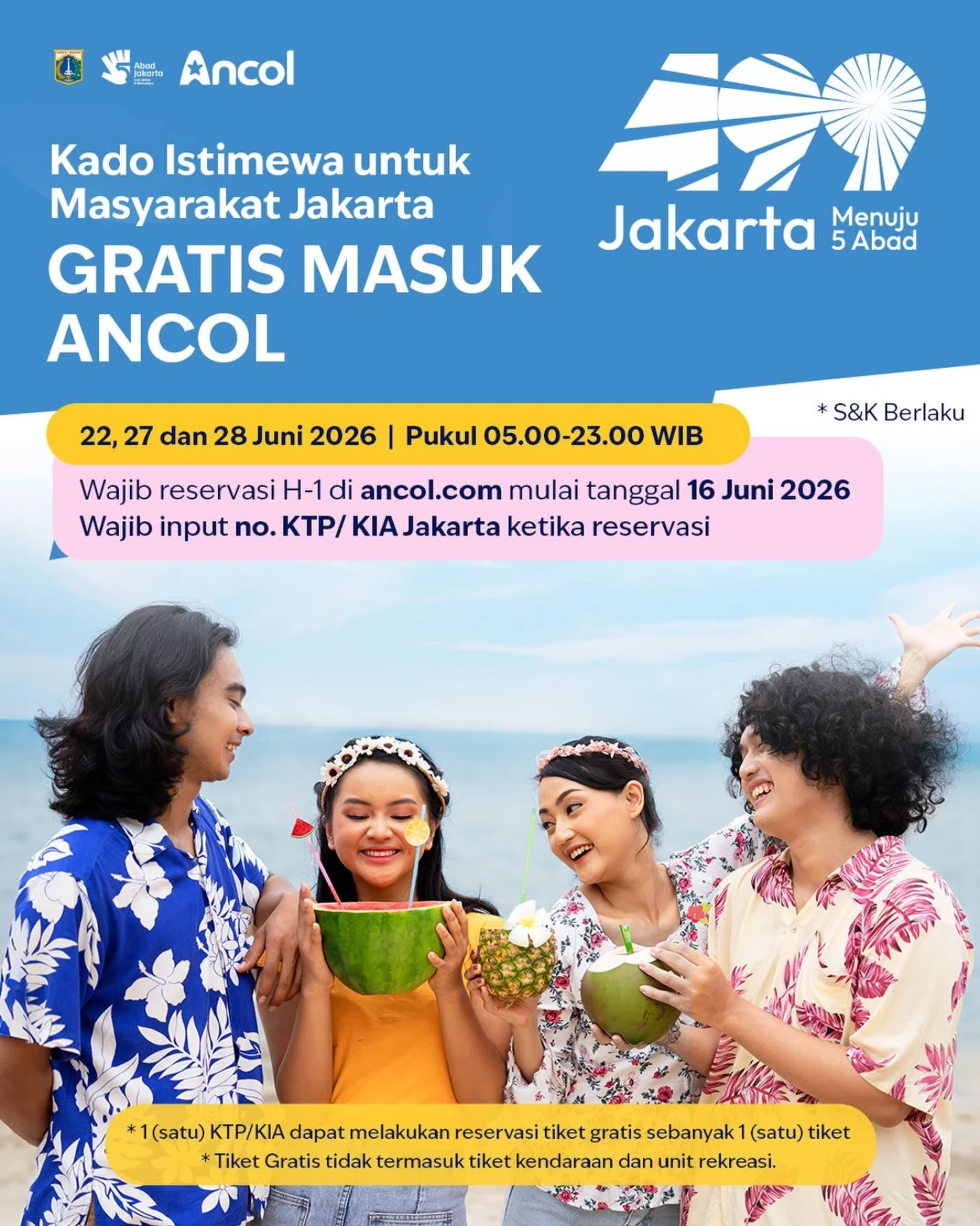 Gratis Masuk Ancol Sepanjang Hari 22,27,28 Juni 2026 untuk Warga Jakarta - Image 2