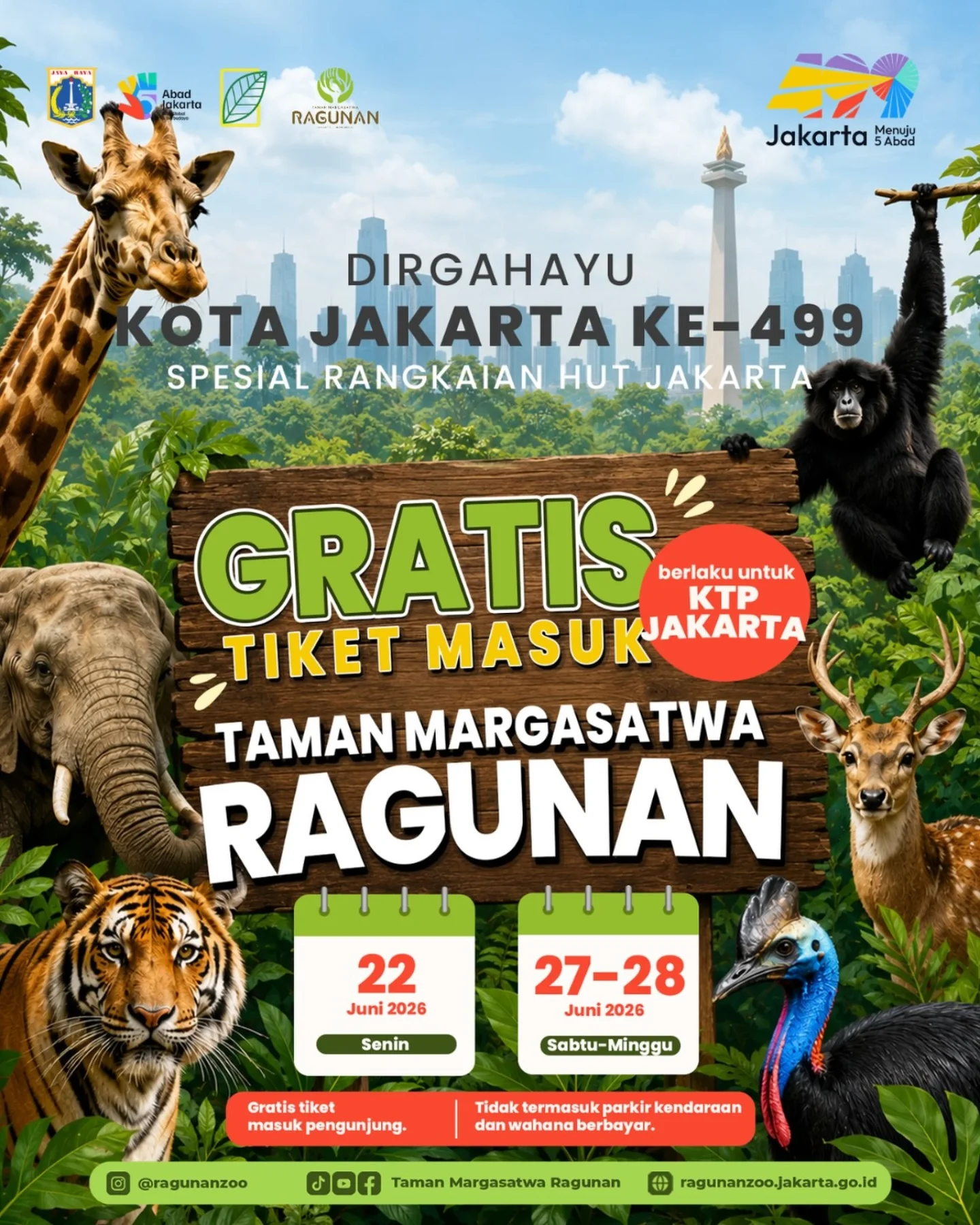 Gratis Tiket Masuk Ragunan untuk Pemegang KTP DKI Jakarta - Image 2