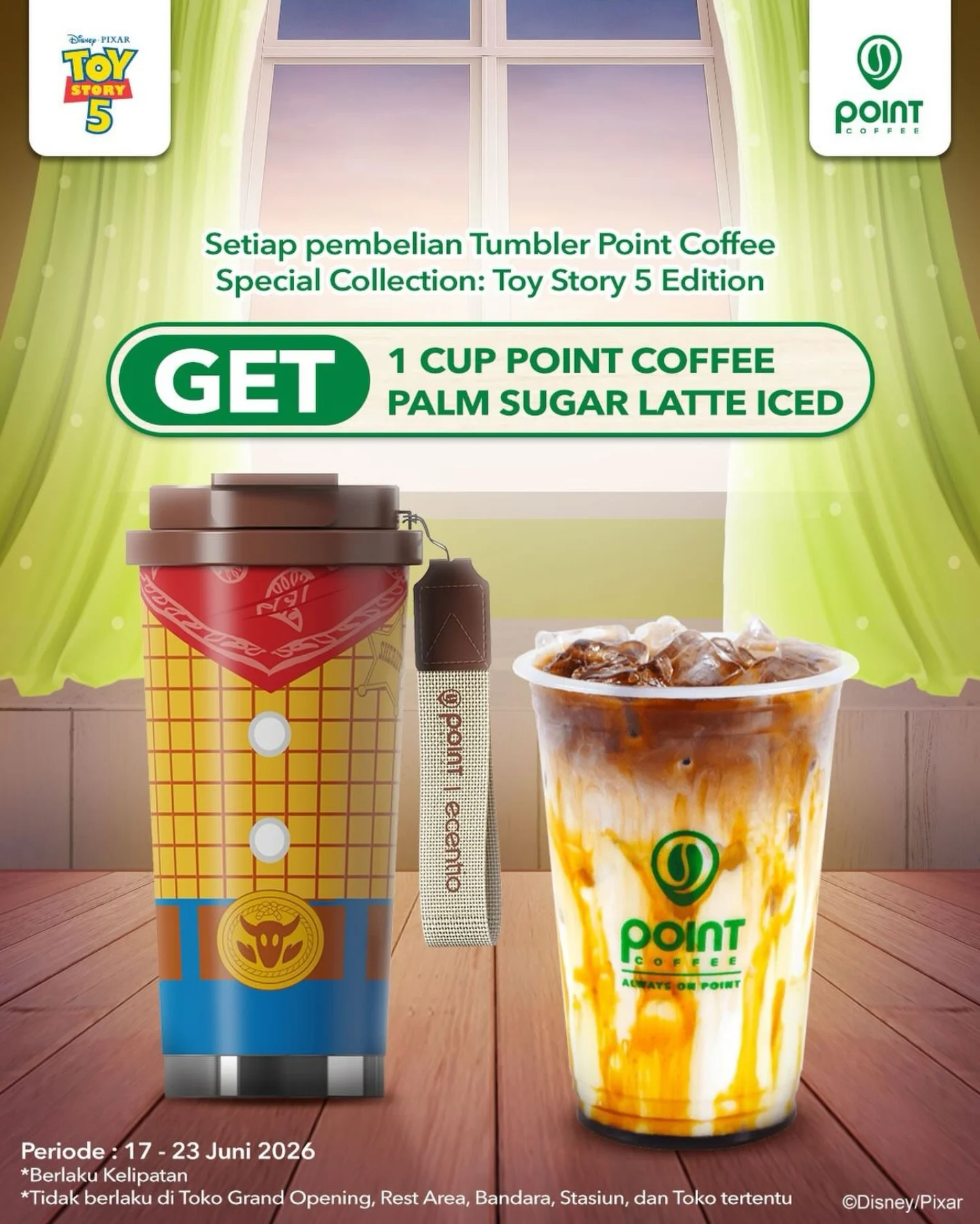 Tumbler Toy Story 5 + Gratis Palm Sugar Latte Iced - Image 2