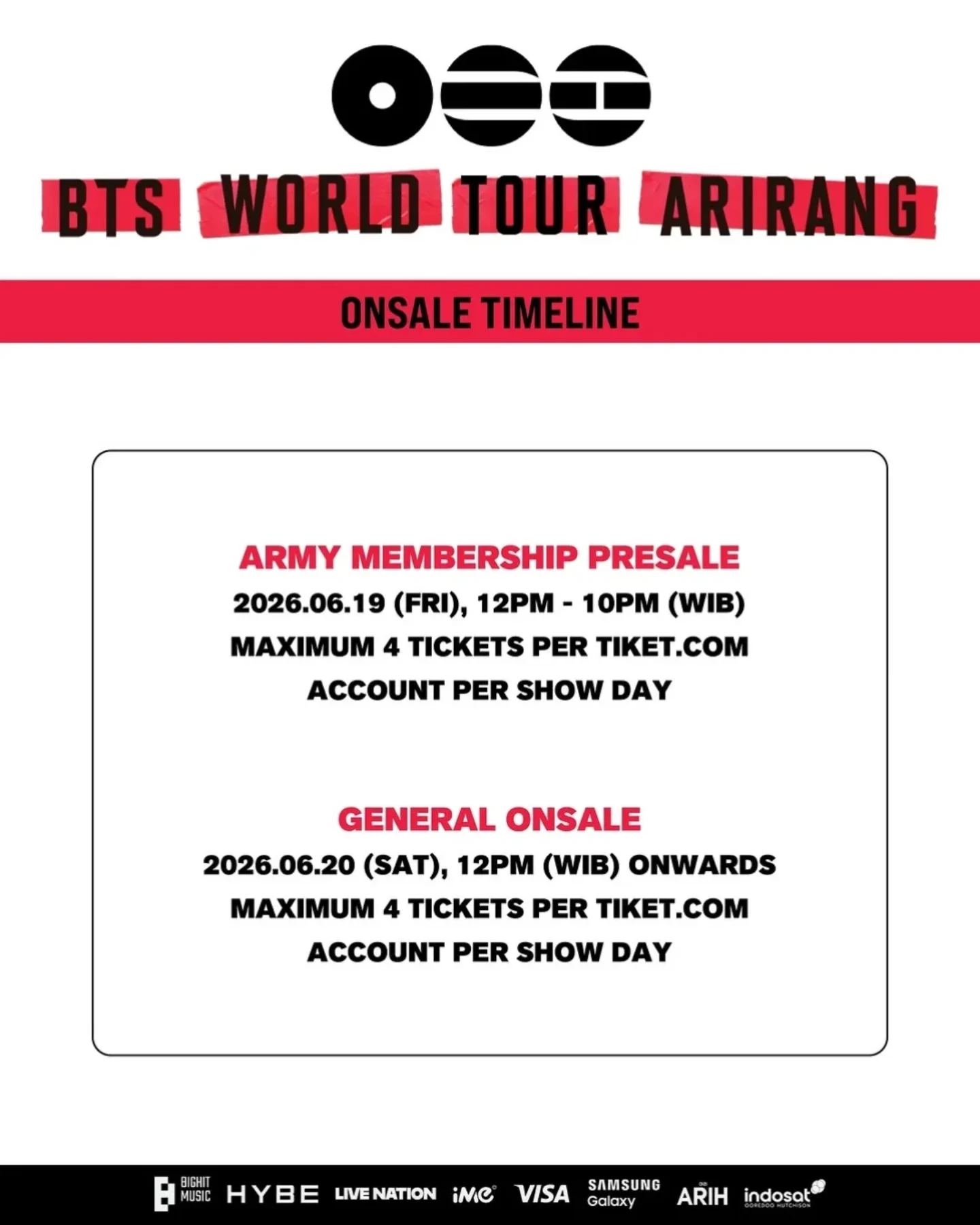 Tambahan! BTS ARIRANG Jakarta 29 Desember 2026 - Image 4