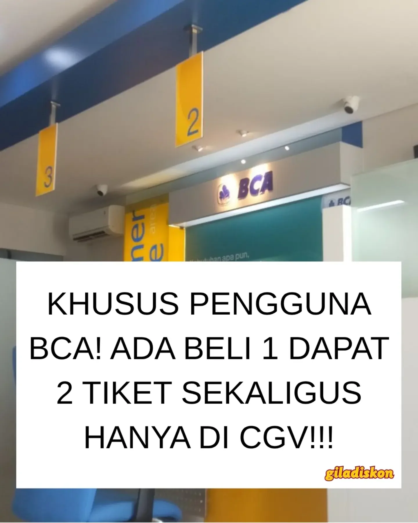 Promo Buy 1 Get 2 Tiket CGV Tiap Rabu via QRIS myBCA - Image 1
