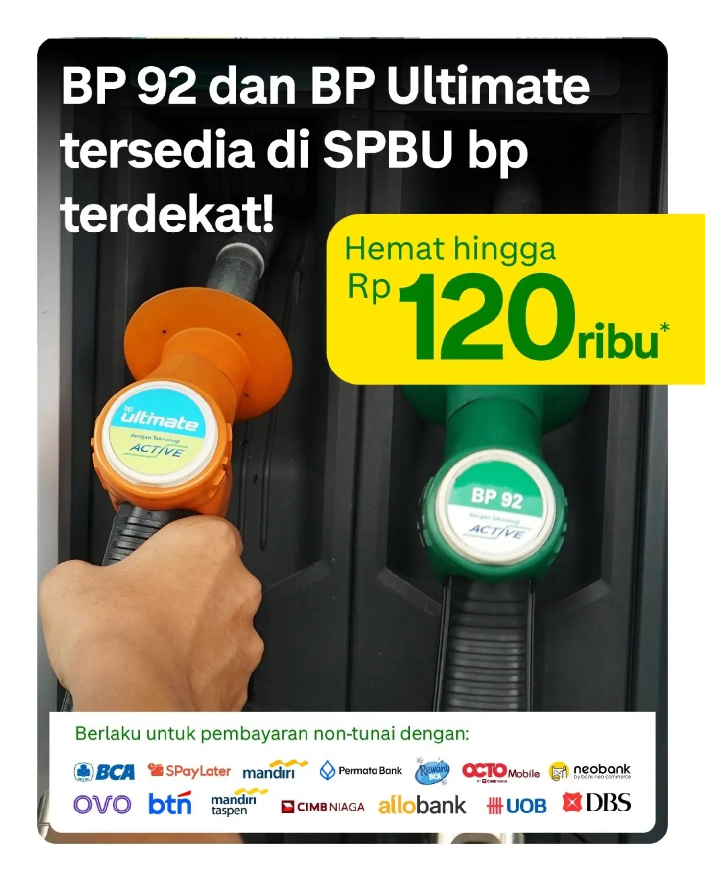 Hemat Rp120rb dengan non-tunai di SPBU bp - Image 2