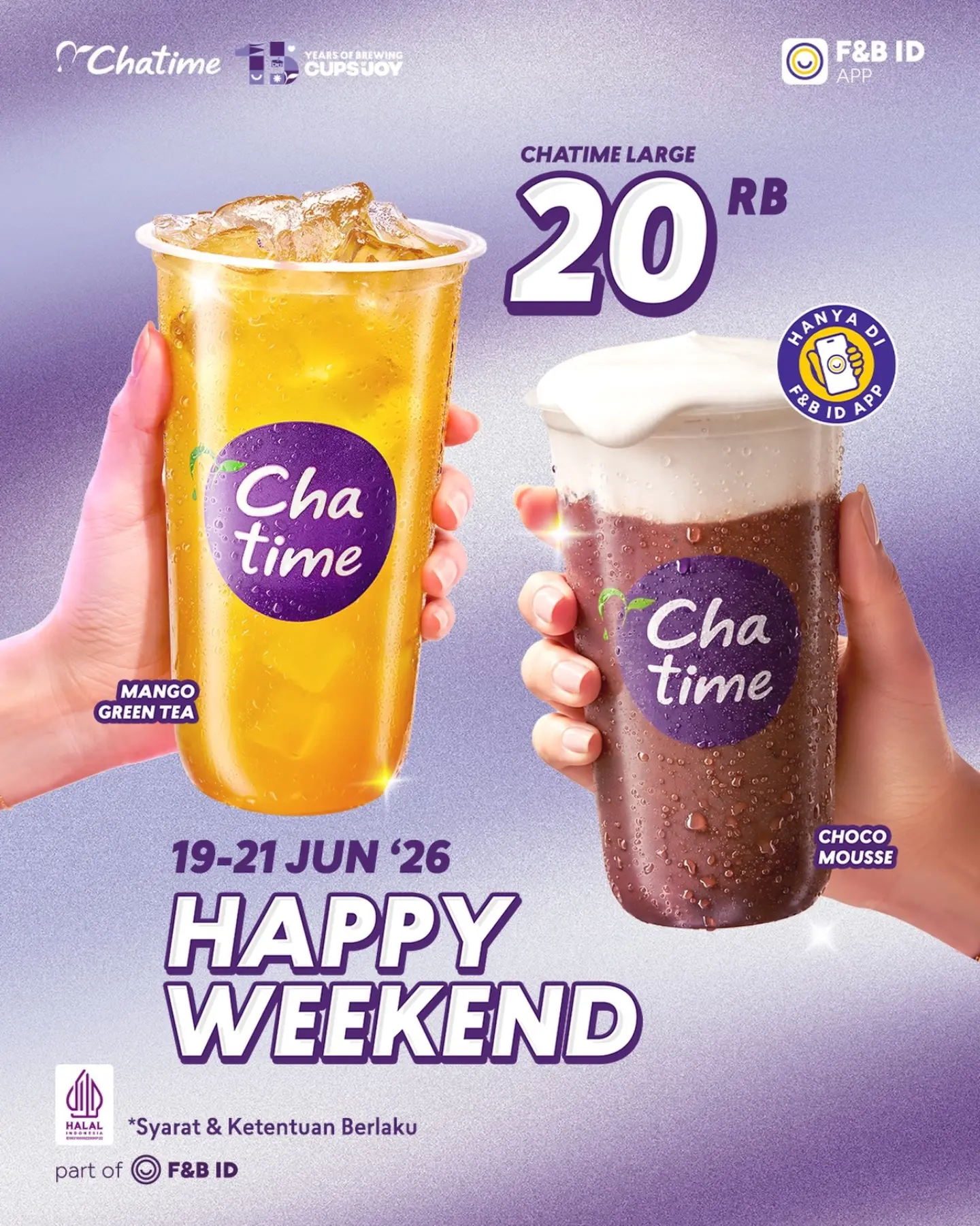 Chatime Weekend: Mango Green Tea & Choco Mousse Rp20.000/cup - Image 2