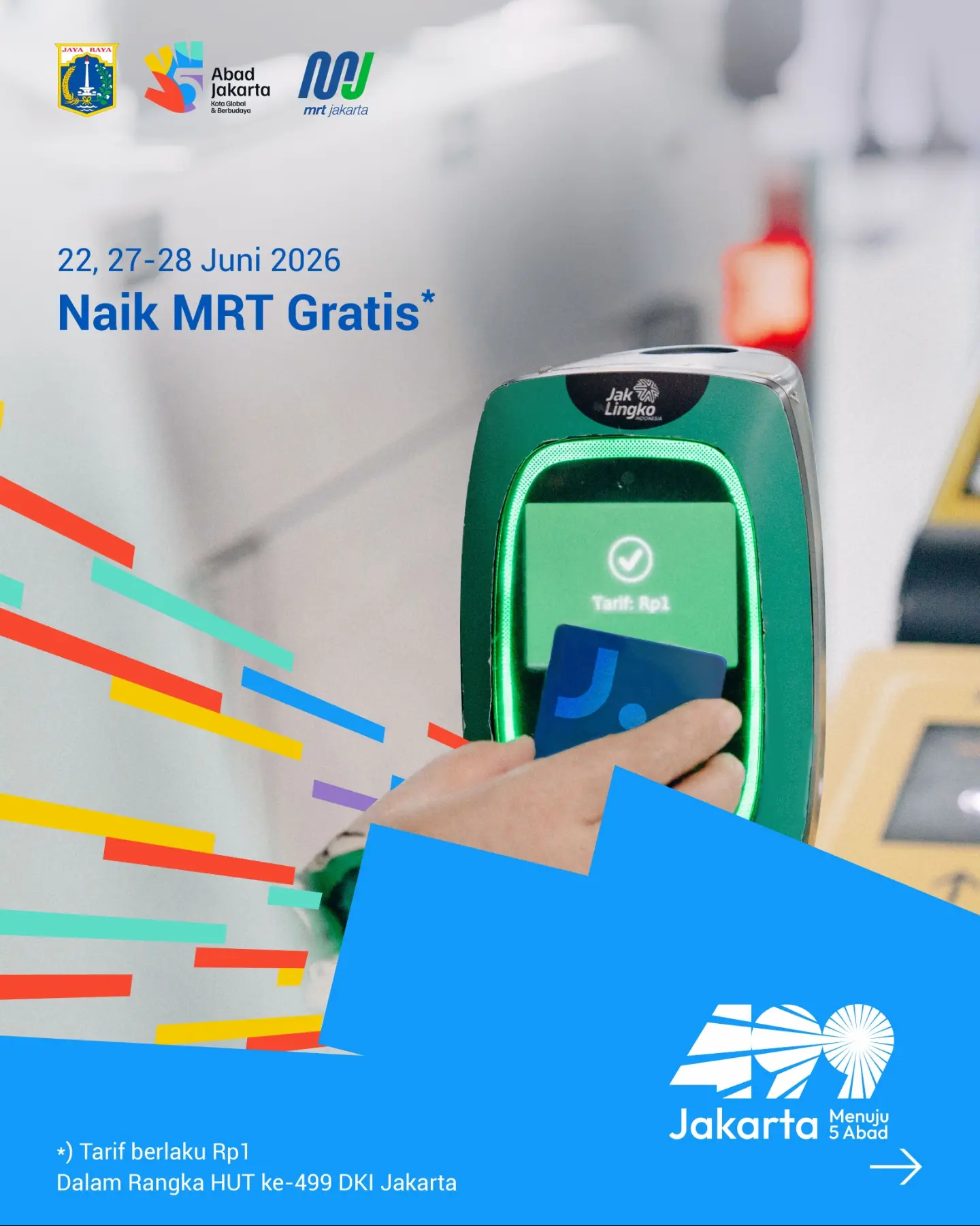 Tarif Khusus Rp1 MRT Jakarta – HUT ke-499 DKI - Image 2