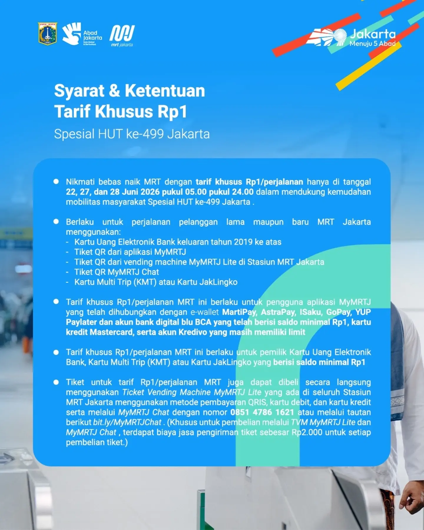 Tarif Khusus Rp1 MRT Jakarta – HUT ke-499 DKI - Image 4