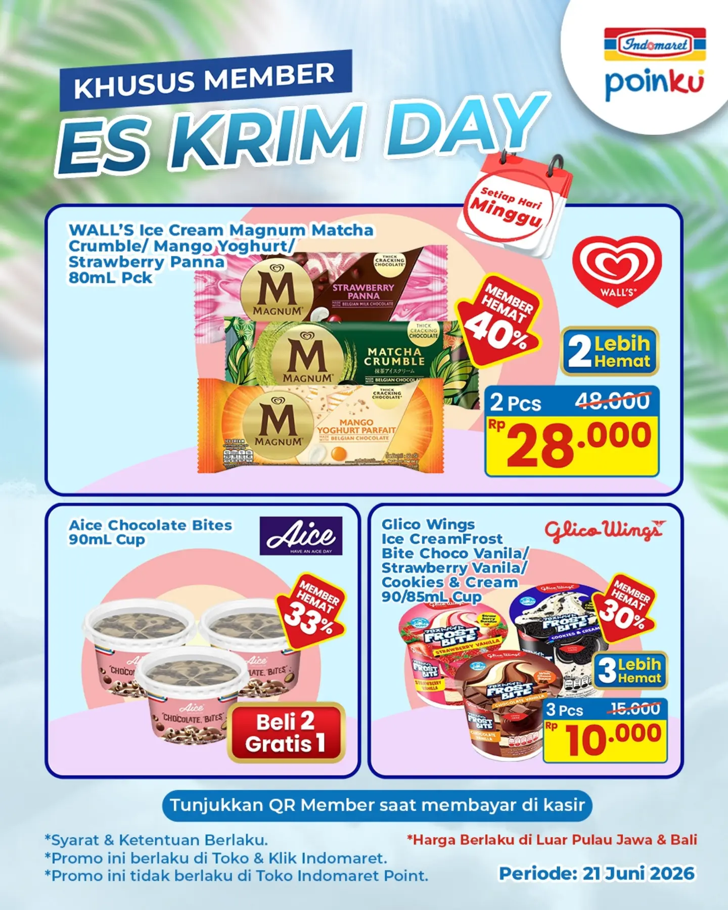 Promo Minggu: Beli 2 Magnum Gratis Aice + Glico 3 Rp10.000 - Image 3