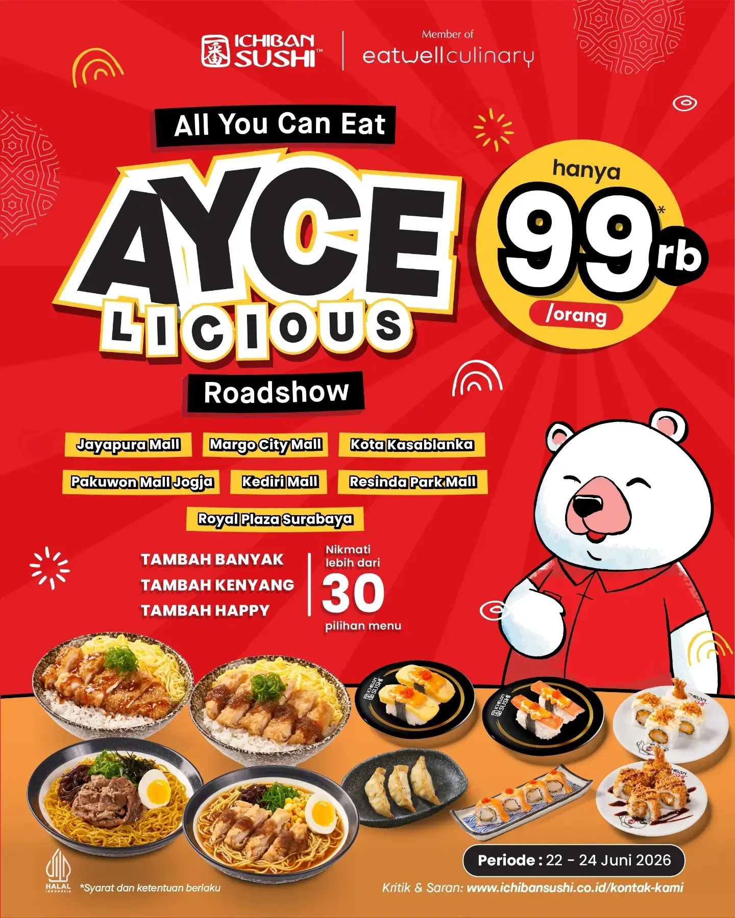 AYCELICIOUS 99RB/orang - All You Can Eat Sushi di Ichiban Sushi - Image 2