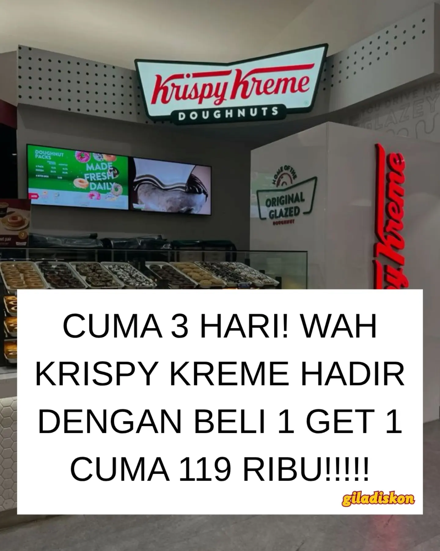 B1G1 Krispy Kreme: 1 Lusin Basic + 1 Lusin OG Rp126K - Image 1