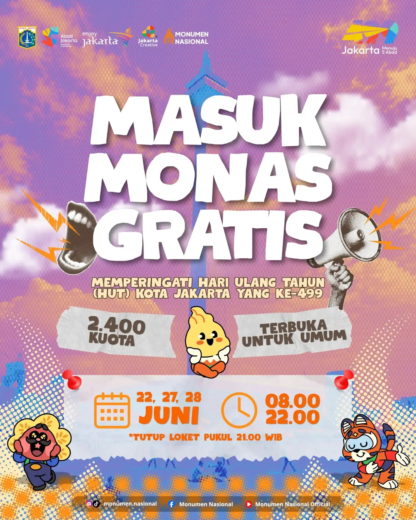 Gratis Masuk Museum & Puncak Monas 22, 27, 28 Juni - Image 1