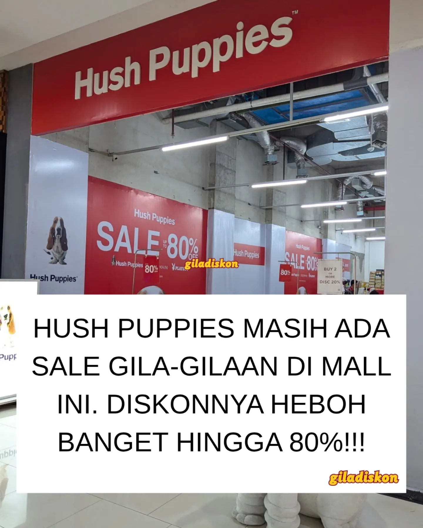 Hush Puppies Cuci Gudang Diskon 80% Green Pramuka Square - Image 1