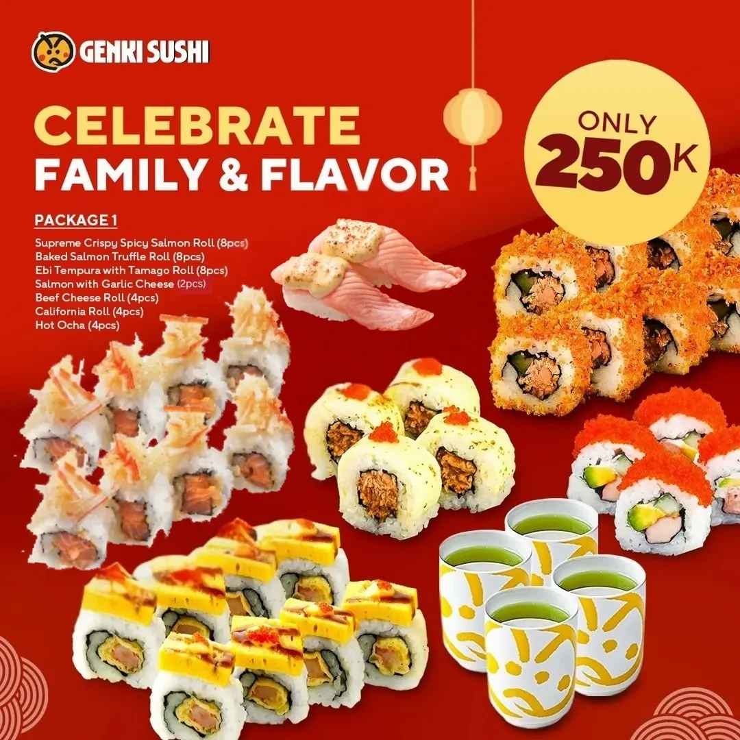 Promo Genki Sushi Chinese New Year Package Rp 250K