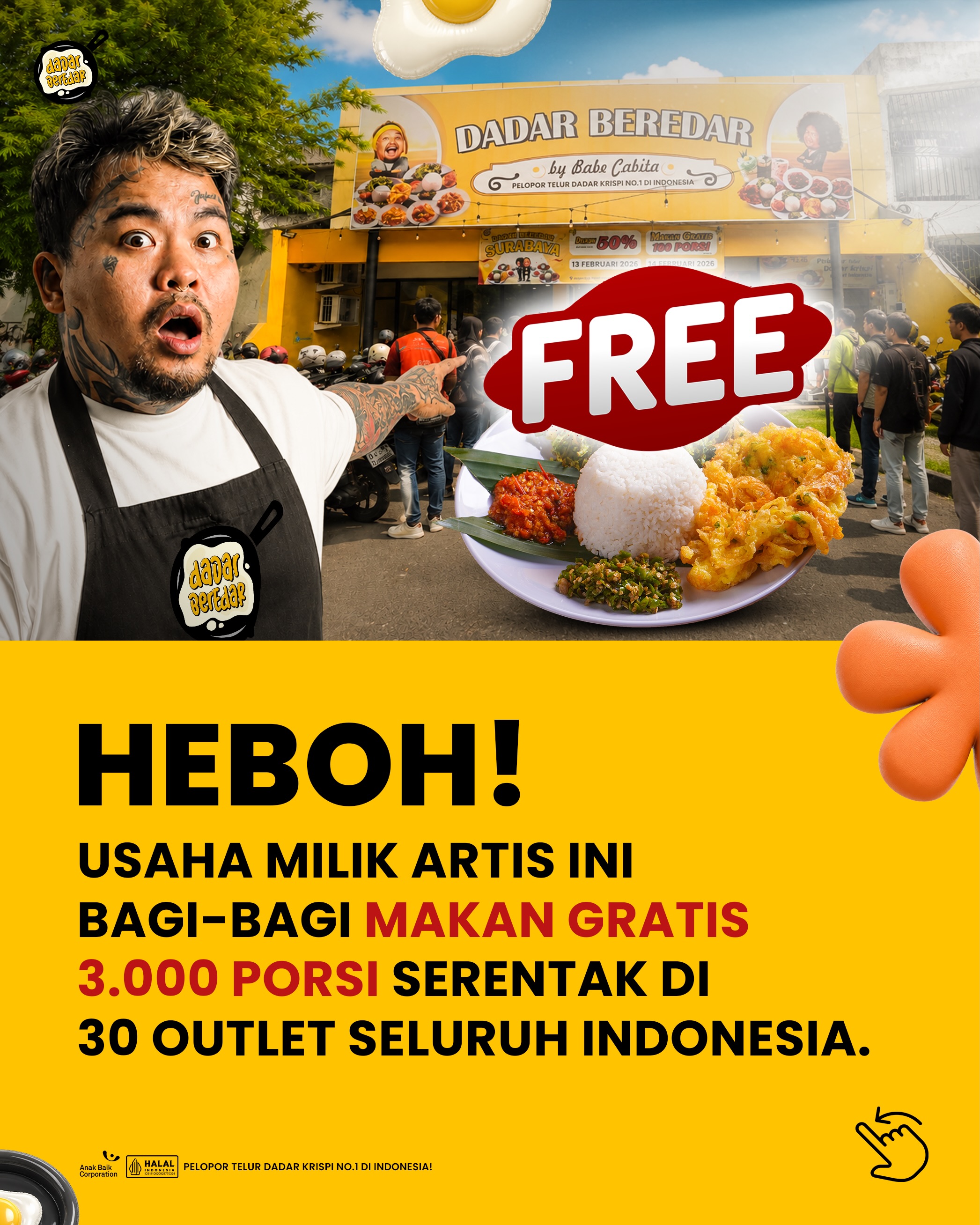 Bagi-Bagi 3.000 Porsi Telur Dadar Krispi Gratis! - Image 1