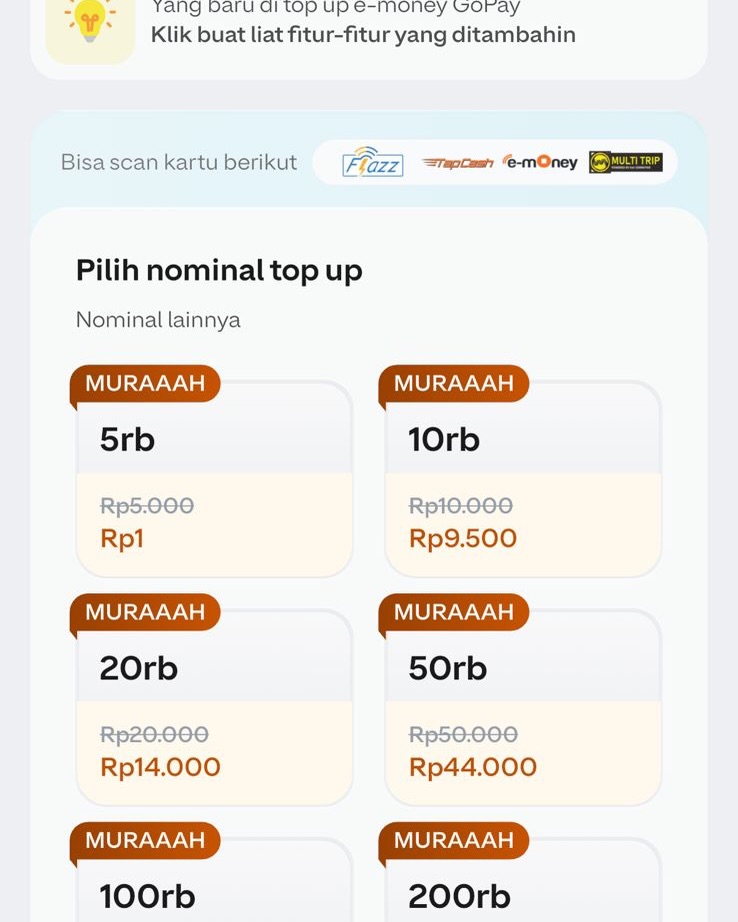 Isi Saldo eMoney Rp5.000 Cuma Bayar Rp1 di GoPay - Image 2