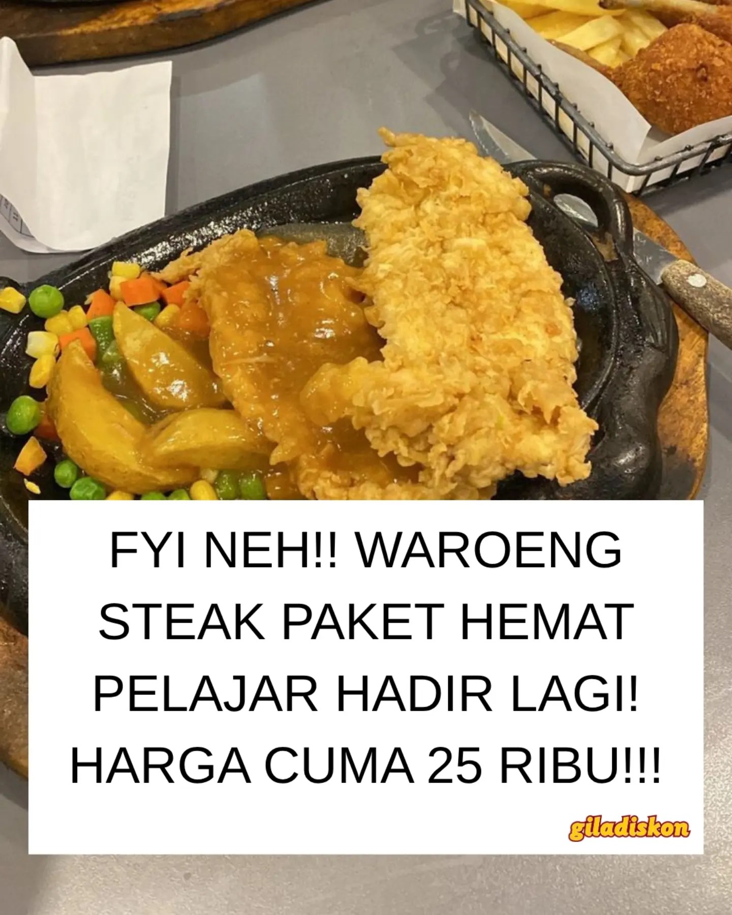 Student Deals: Chicken Steak & Es Teh Rp25.000 - Image 1